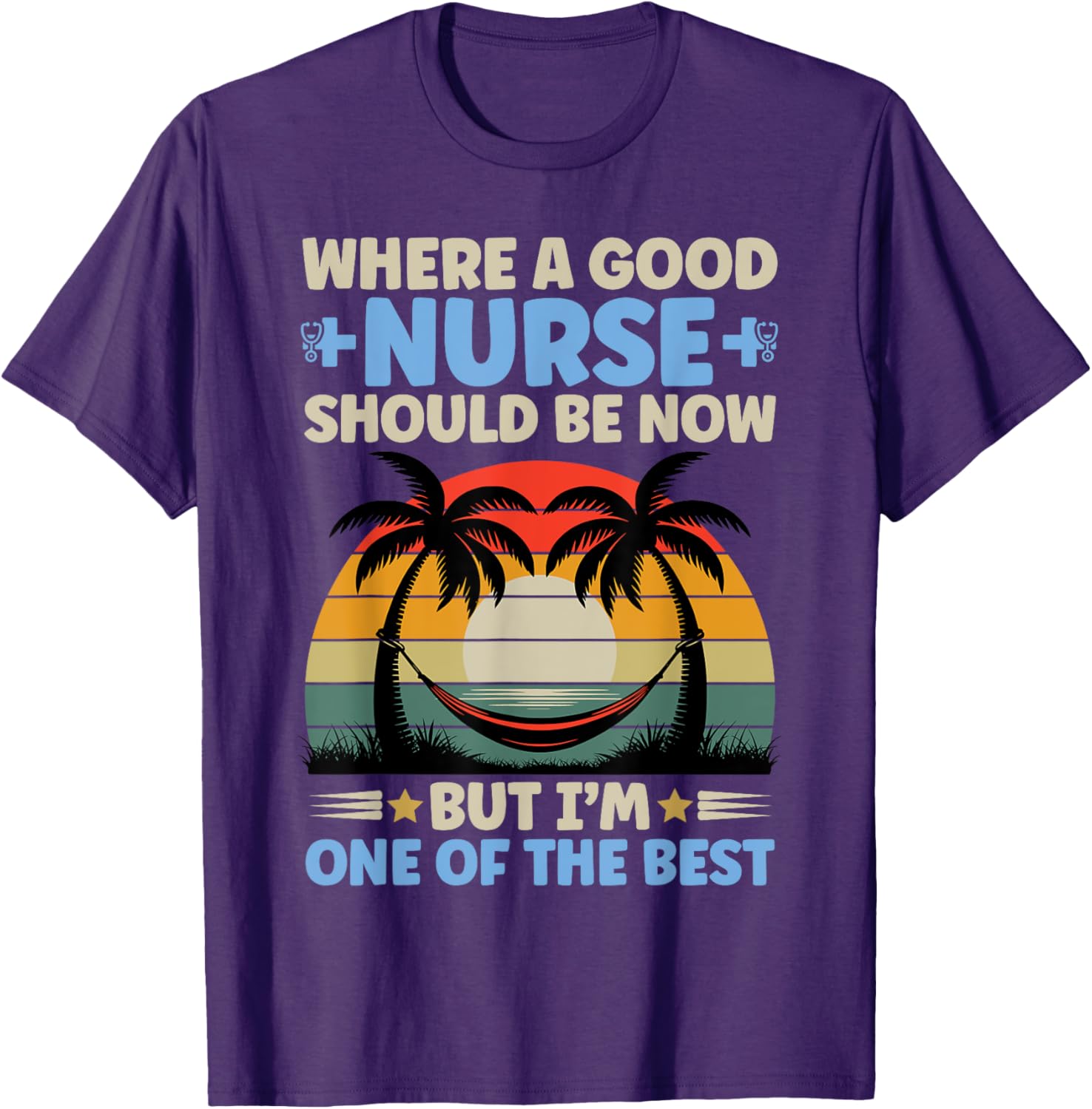 Retro Sunset Pride Nurse T-Shirt for Proud Nurses with Humor - 11