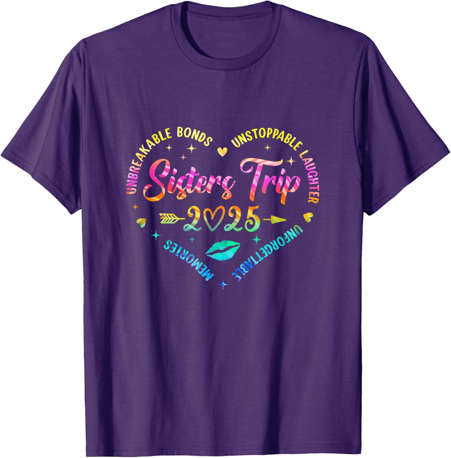 Sisters Trip 2025 Retro T-Shirt for Friends Vacation Memorials - 4