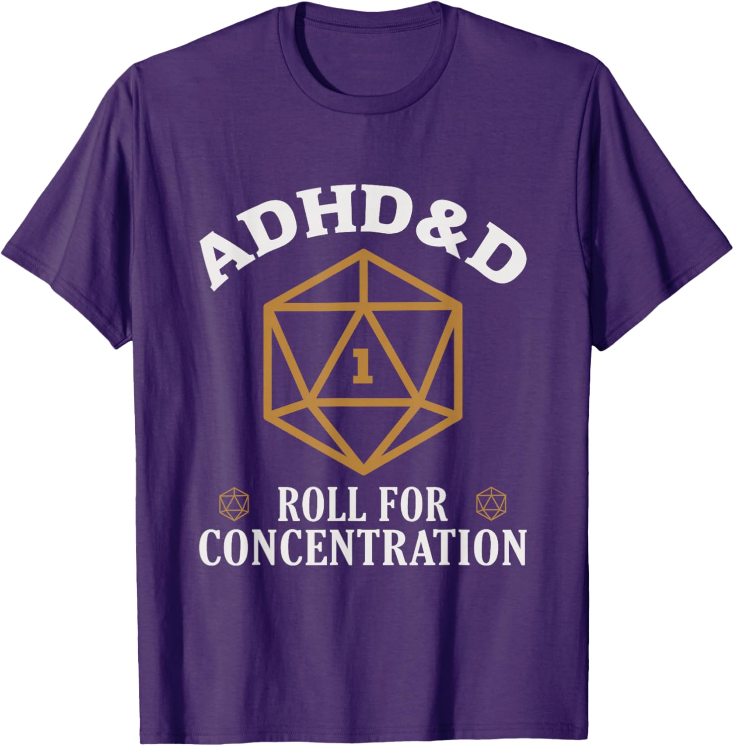 ADHD&D Roll For Concentration Funny Gamer T-Shirt for Tabletop Fans - 4