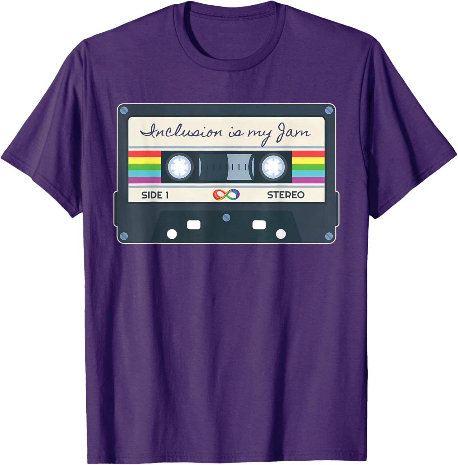 Autism Awareness Inclusion Is My Jam SPED Teacher Cassette T-Shirt - 20