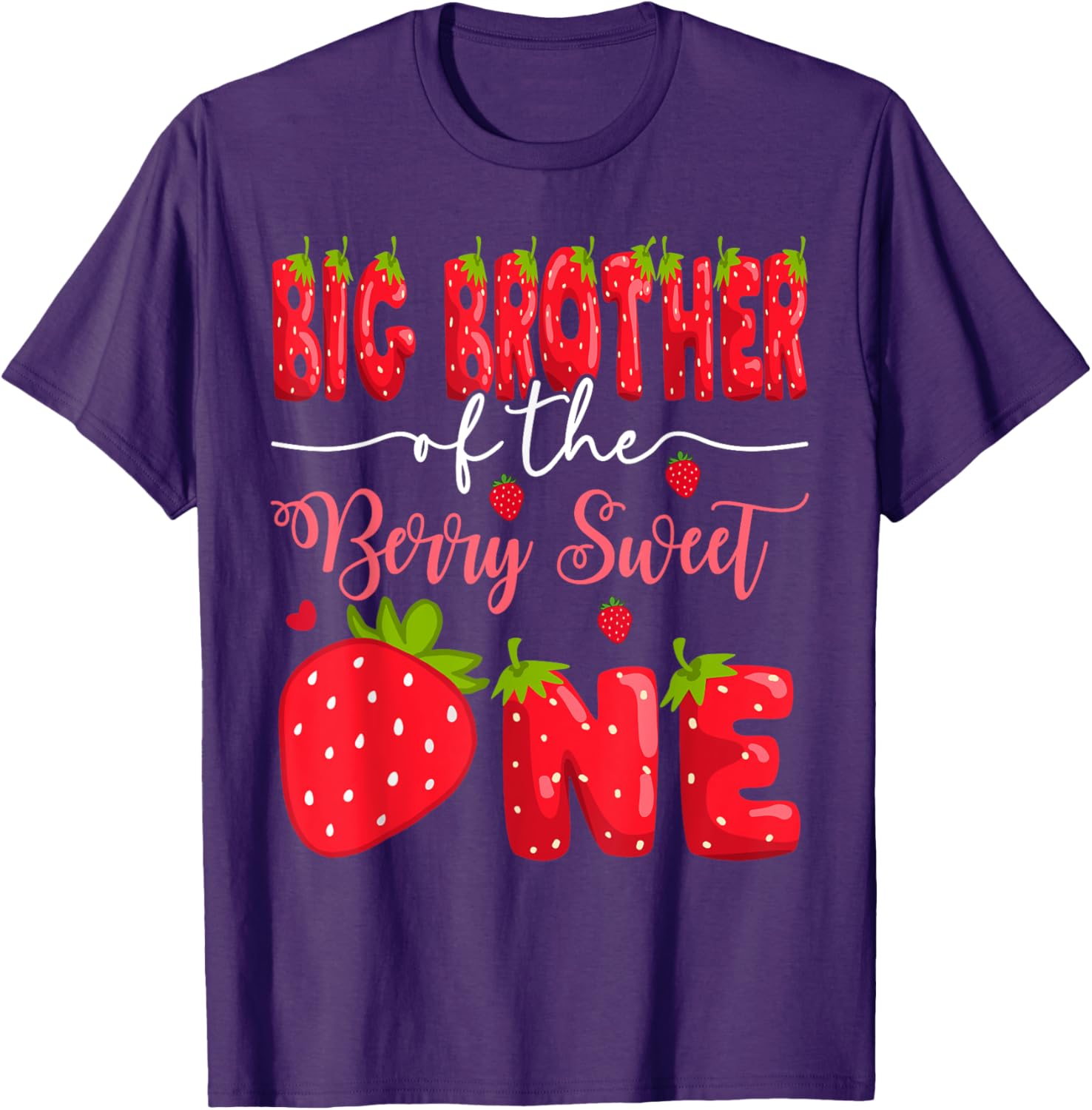Big Brother Strawberry T-Shirt for 1st Birthday Celebration Fun - 8
