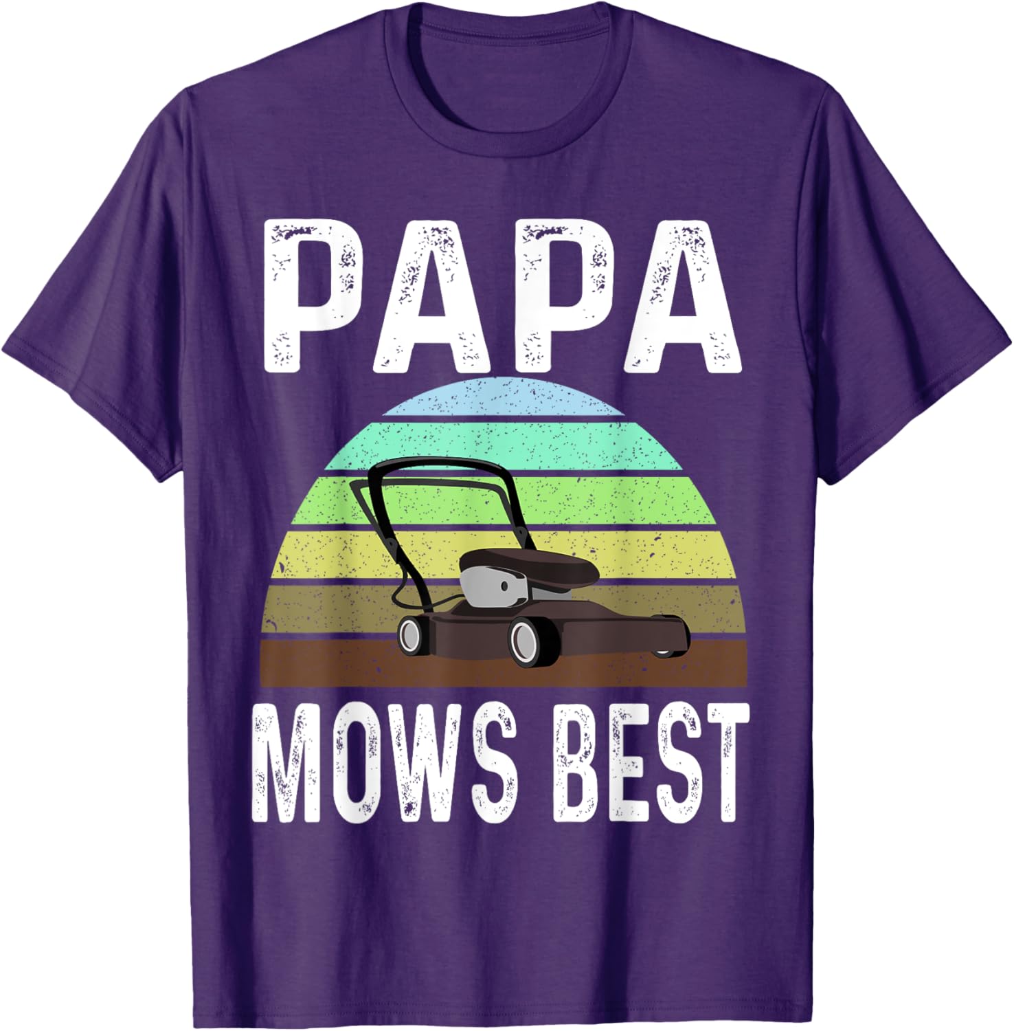 Funny Papa Mows Best Lawn Care Dad T-Shirt for Lawn Mowing Lovers - 4