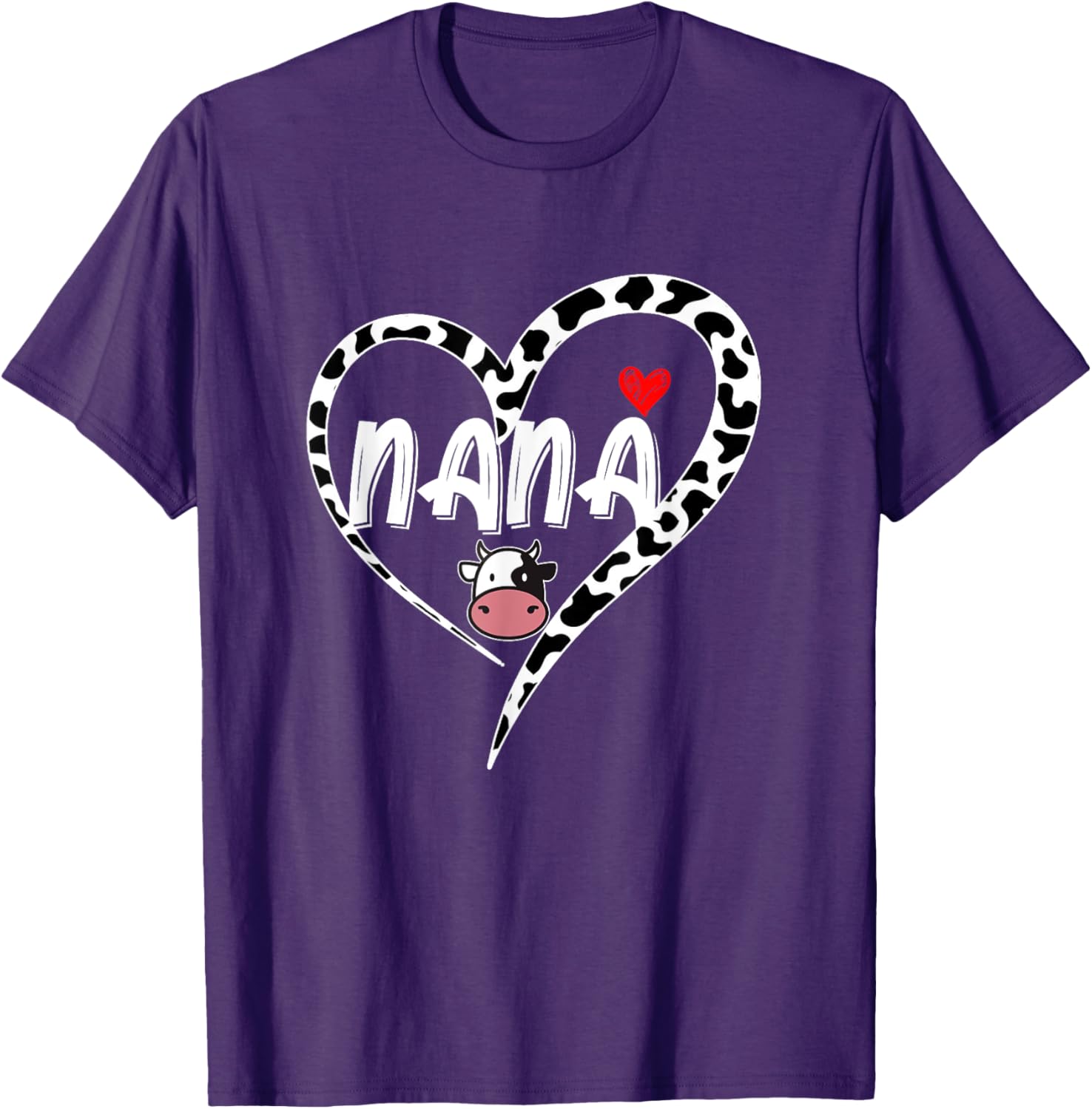 Nana Cow Print Heart T-Shirt Perfect for Mother's Day Gifts - 15