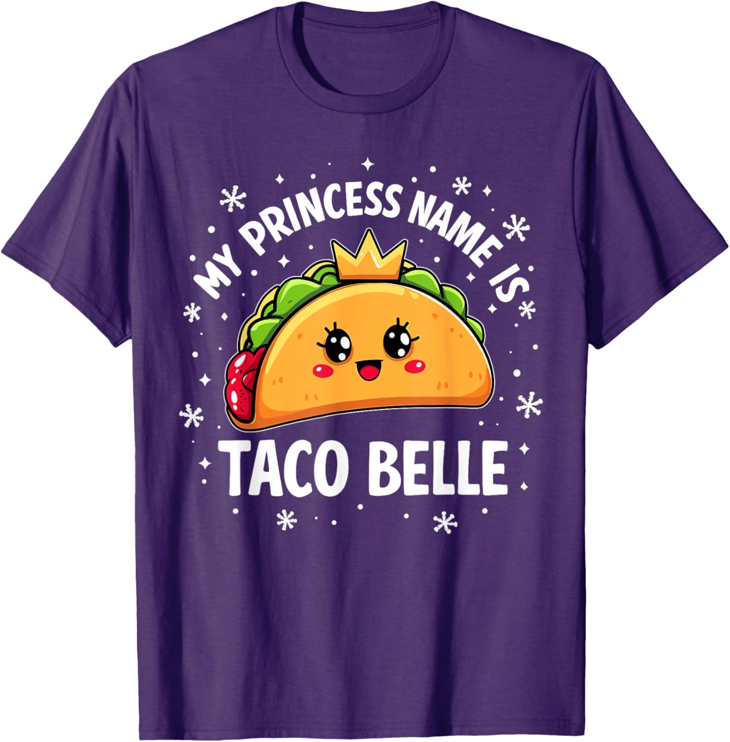 Funny Taco Belle Graphic T-Shirt for Taco Lovers and Foodies - 14