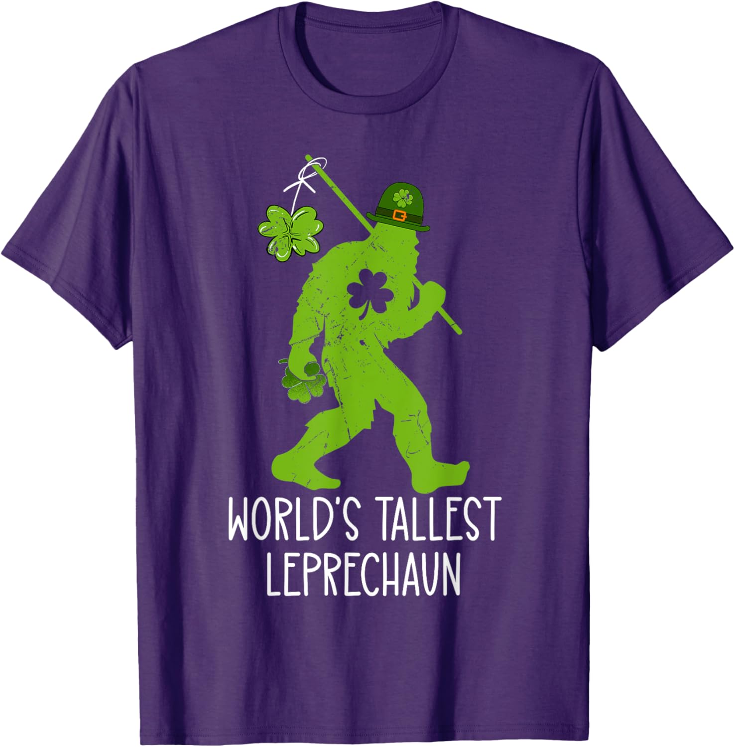 World's Tallest Leprechaun Bigfoot Sasquatch St Patrick's Day T-Shirt - 2