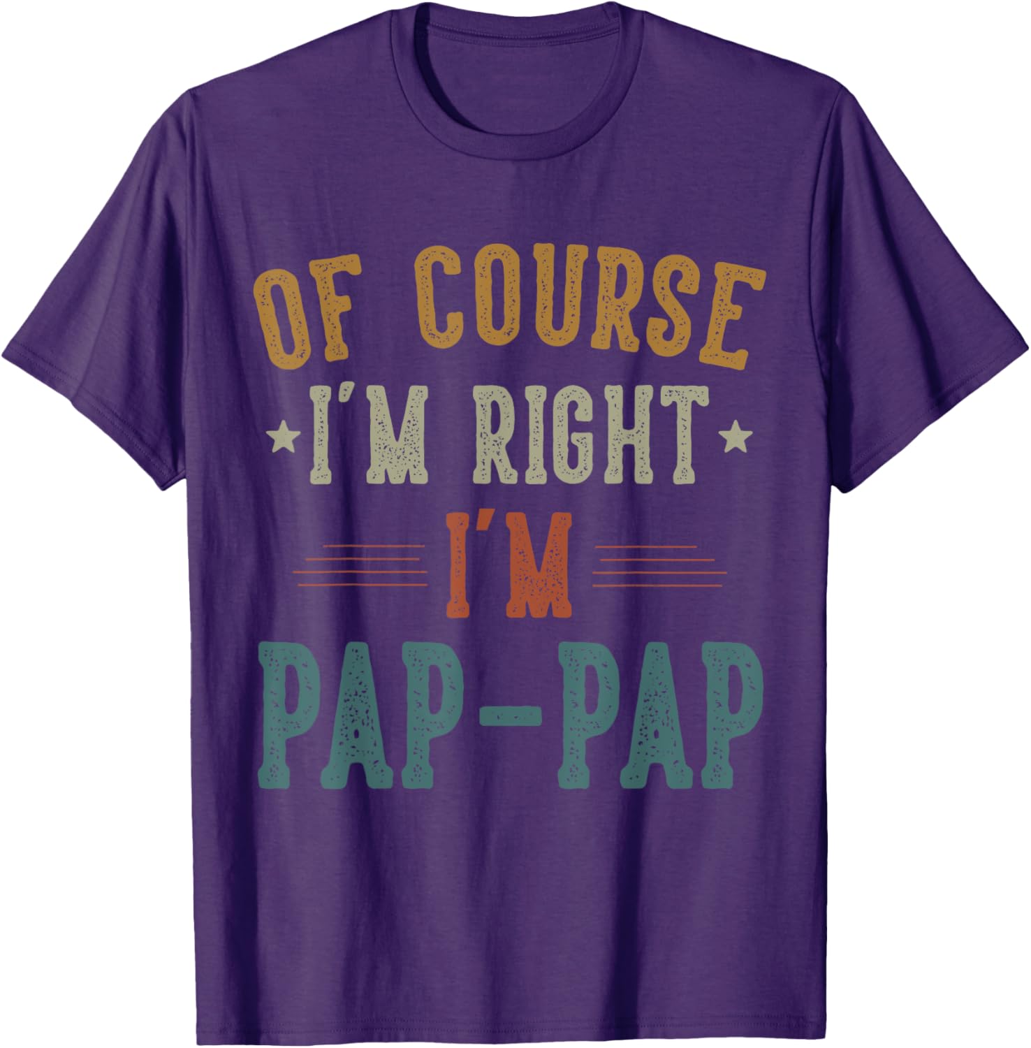 Vintage Pap Pap I'm Right T-Shirt Perfect Gift for Father's Day - 11