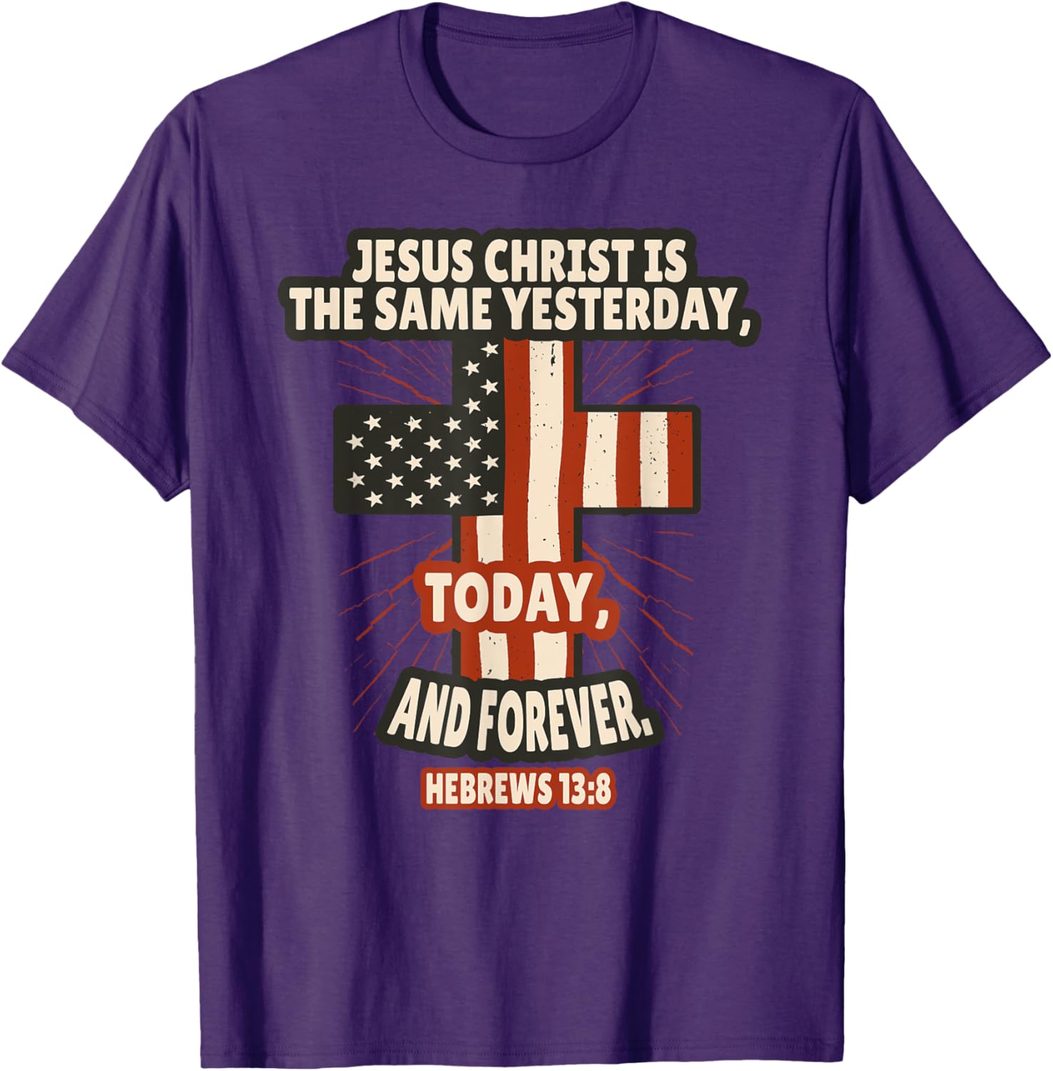 Hebrews 13:8 Inspirational Bible Verse T-Shirt for Faith-Filled Style - 15