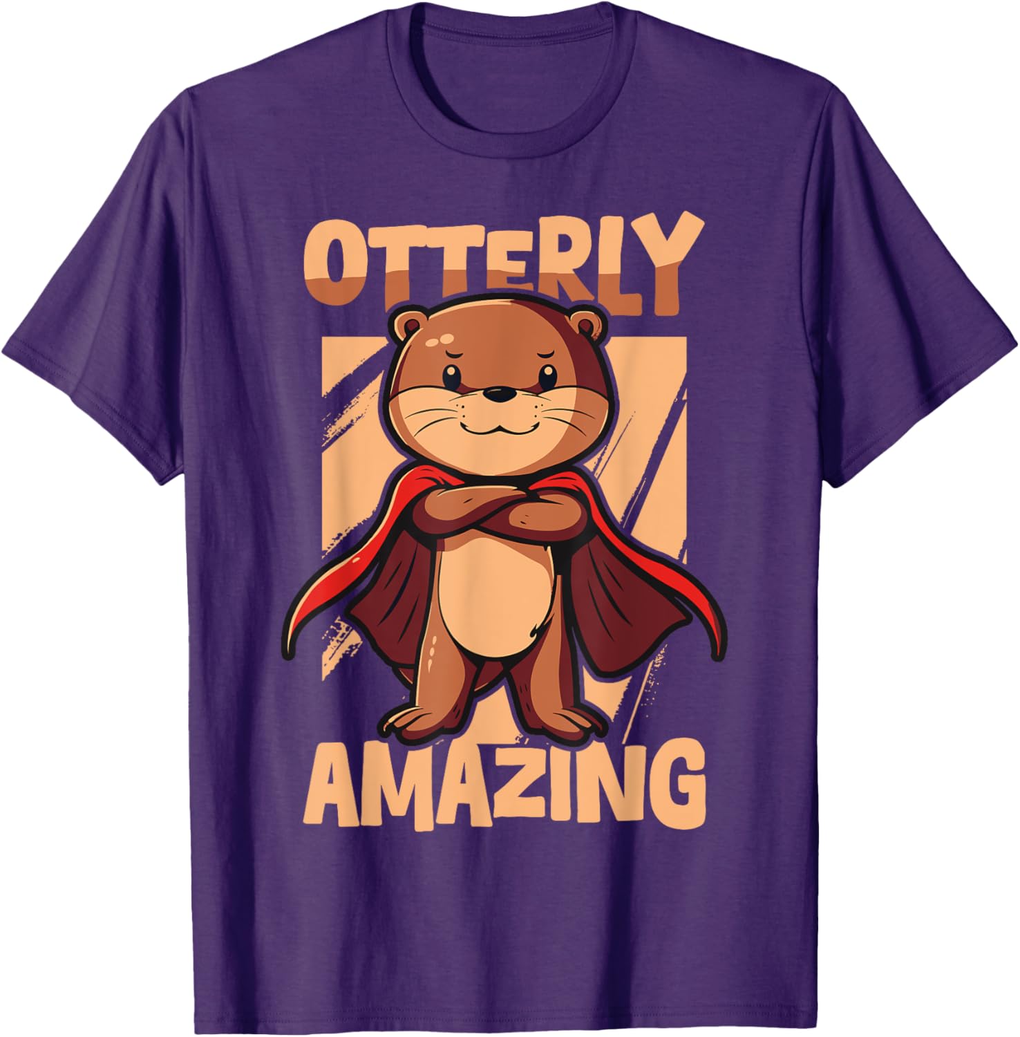 Otterly Amazing Superhero Cape T-Shirt for Kids - Perfect Gift for Otter Lovers - 1