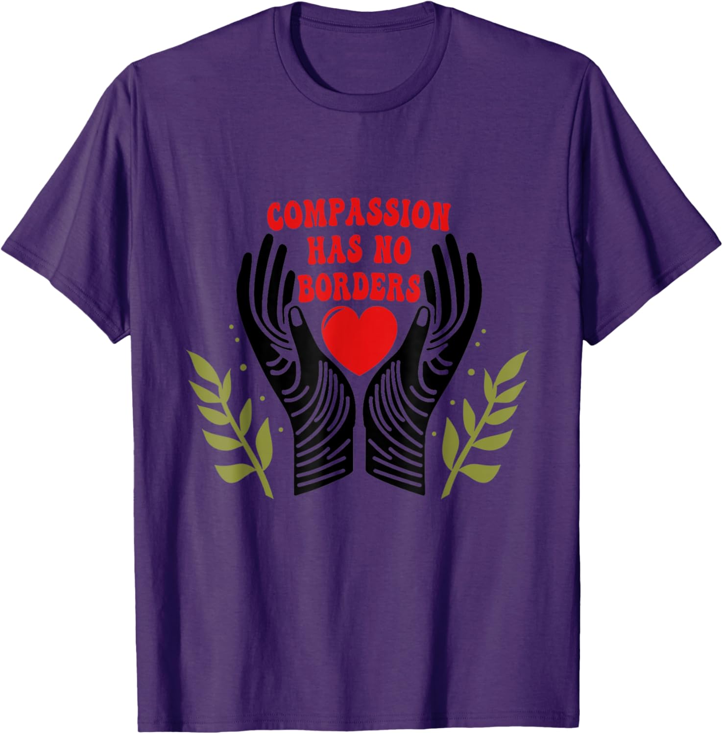 Unique Compassion Has No Borders T-Shirt for Men and Women - 6