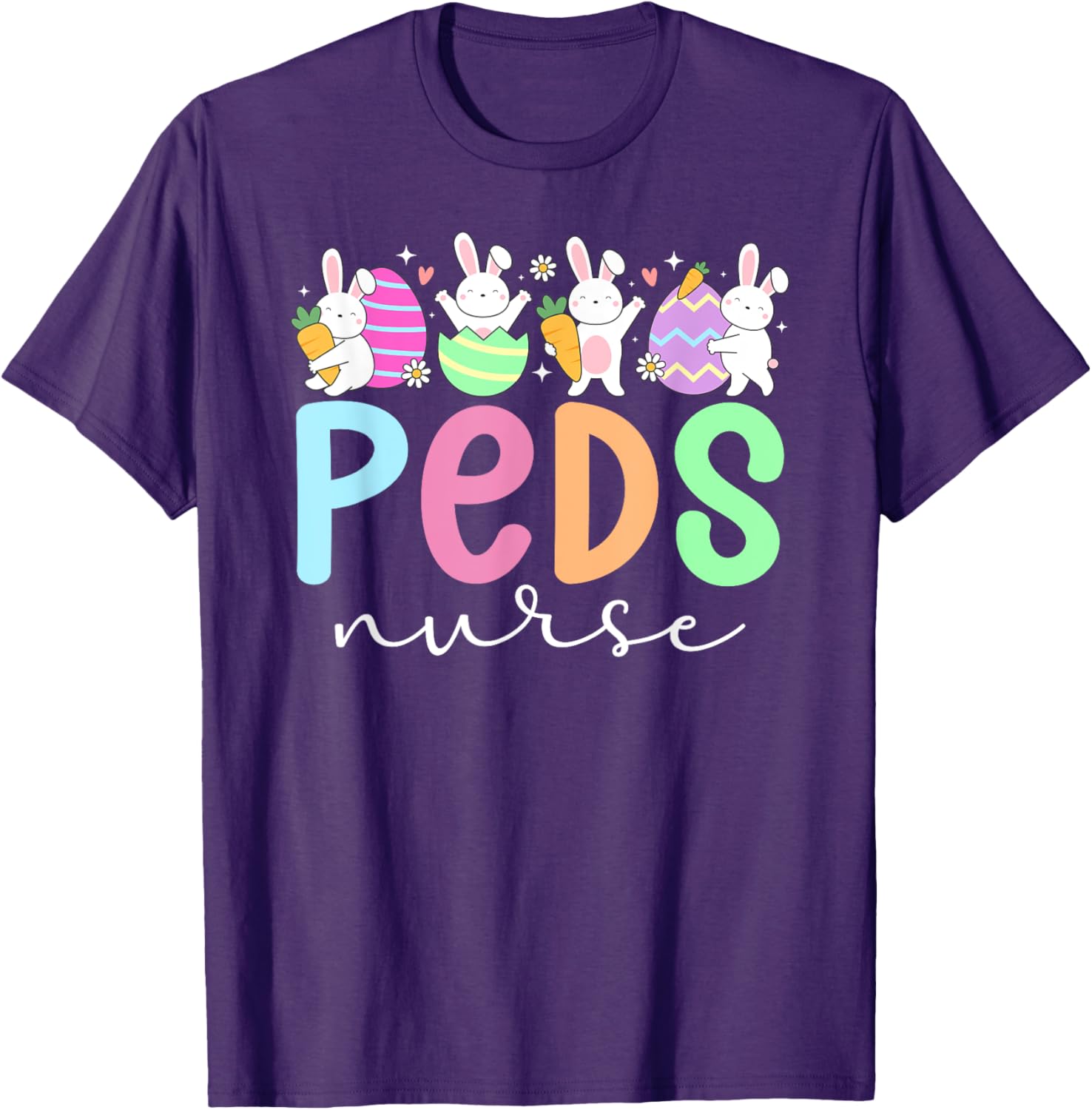 Pediatric Nurse Easter Bunny T-Shirt for Fun Easter Celebrations - 12