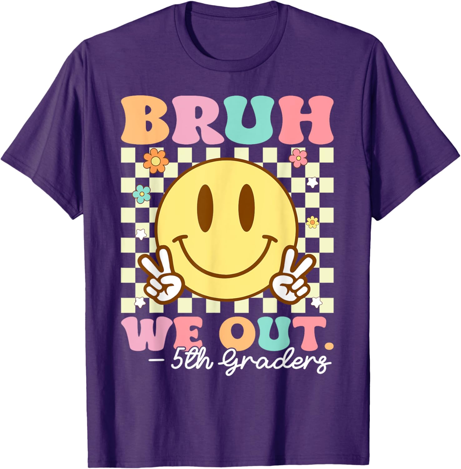 Bruh We Out Class of 2025 5th Grade Graduation T-Shirt for Kids - 10
