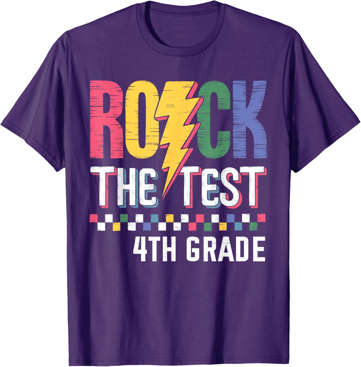 Rock The Test 4th Grade Test Day T-Shirt for Students and Teachers - 8