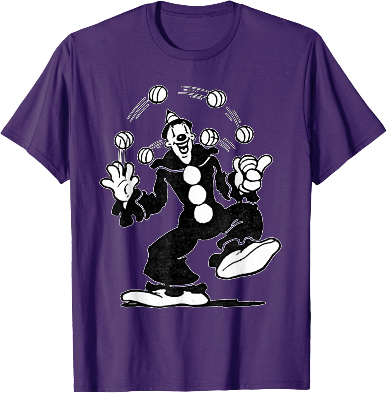 Koko the Clown Vintage Cartoon Juggling T-Shirt for Fun and Style - 14