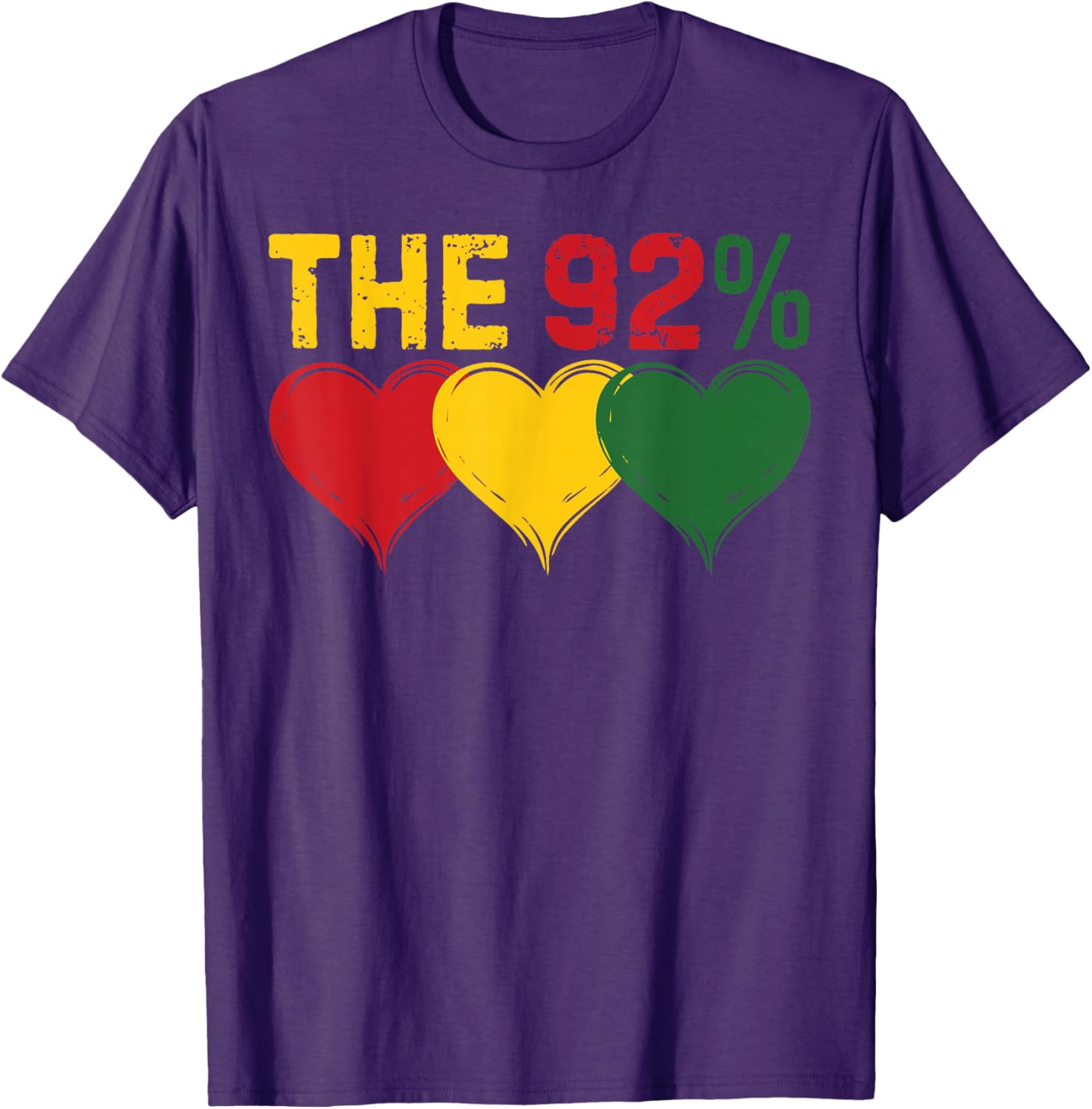 Celebrate Black Women's History Month with the 92% Art Collective Heart T-Shirt - 6