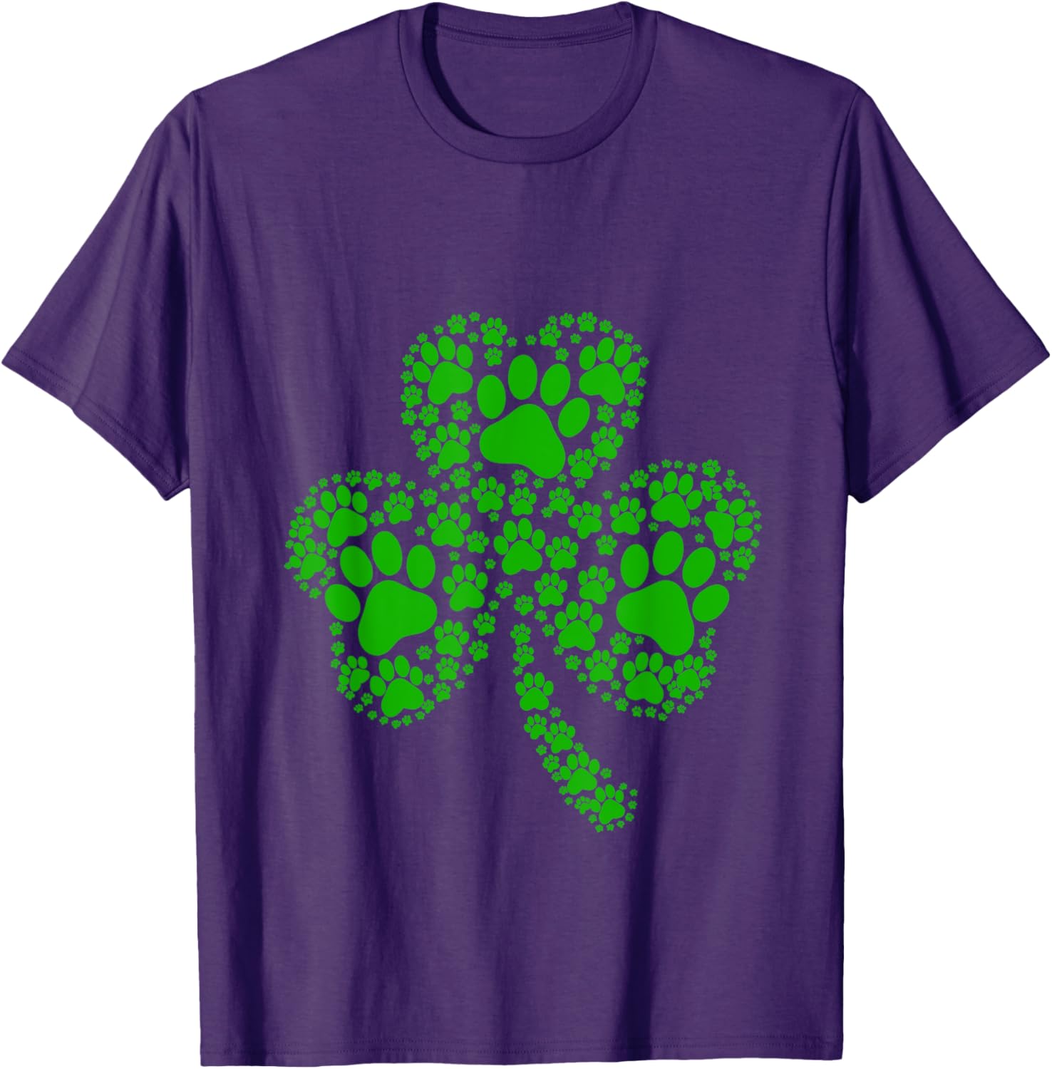 Irish Dog Lover T-Shirt with Shamrock and Paw Print for St Patricks Day - 8