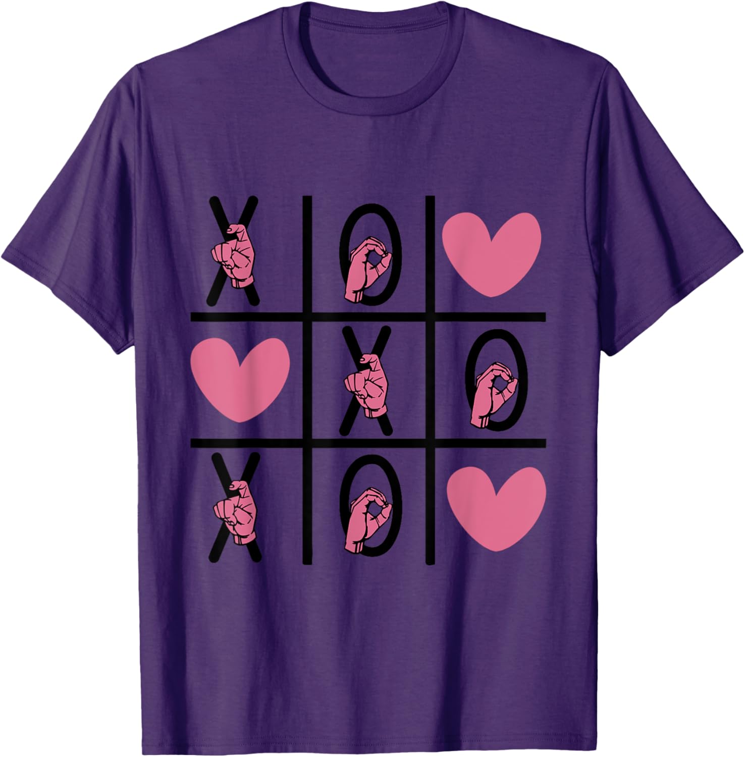 ASL Love Hand Sign Valentine's Day T-Shirt for Deaf Community XOXO - 14