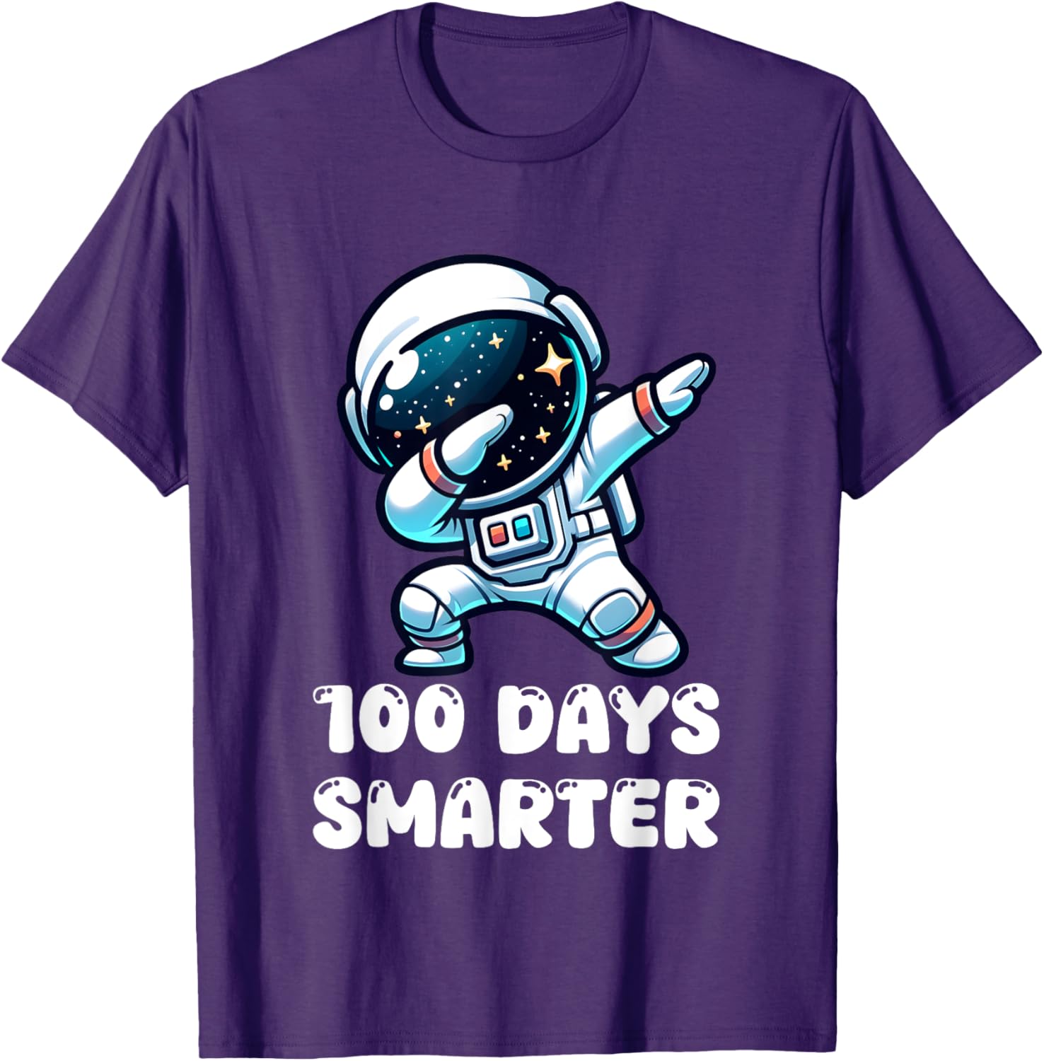 100 Days Smarter Dabbing Astronaut Boys T-Shirt for School Celebration - 6
