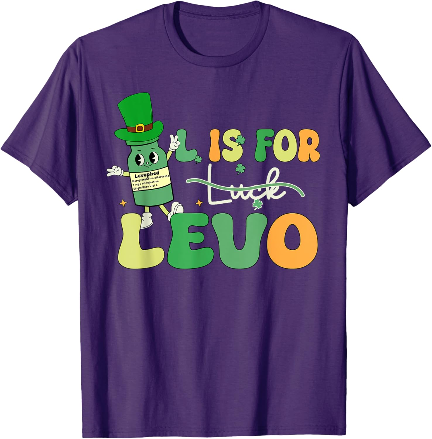 St Patrick's Day Levo T-Shirt for Pharmacists and Nurses in ICU ER - 2