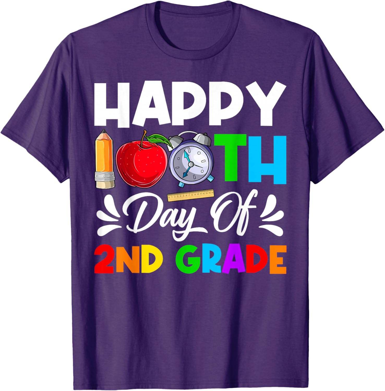 Happy 100th Day 2nd Grade T-Shirt for Boys and Girls, 100 Days Smarter - 6
