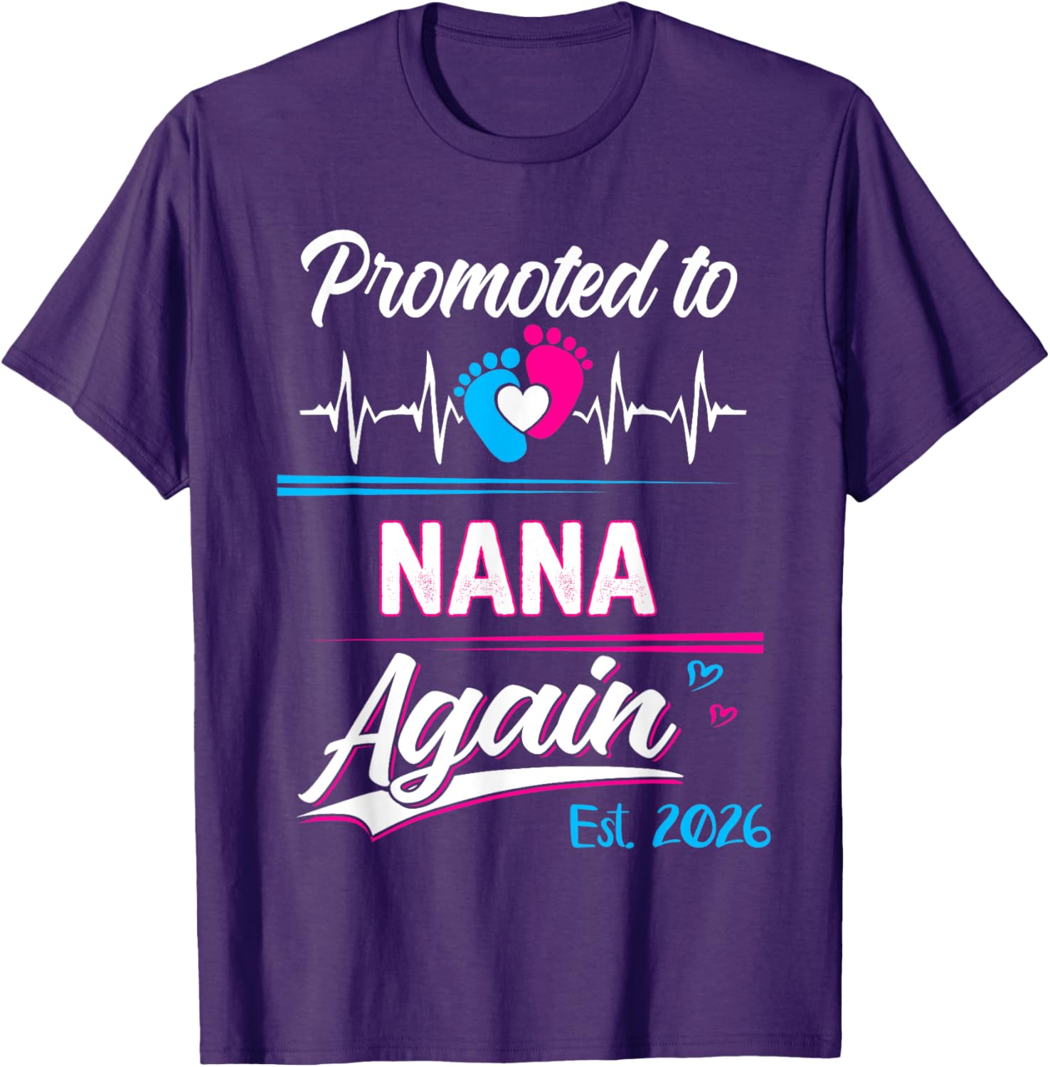 Promoted to Nana Again 2026 Pregnancy Announcement T-Shirt Gift - 15