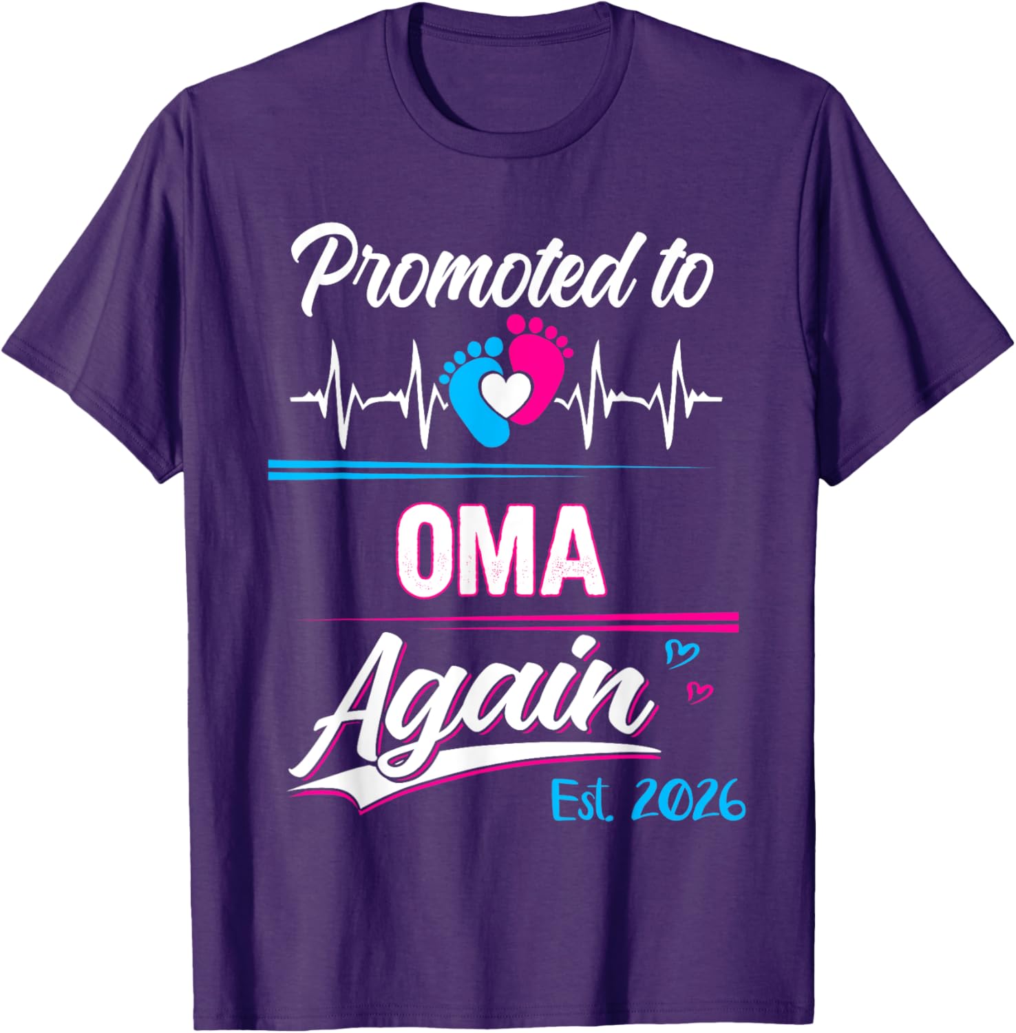 Promoted to Oma Again 2026 Cute Pregnancy Announcement T-Shirt - 5