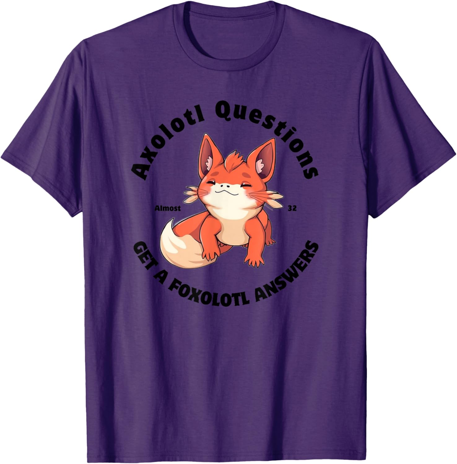 Cute Axolotl Questions Get A Foxolotl Answers T-Shirt for Animal Lovers - 7