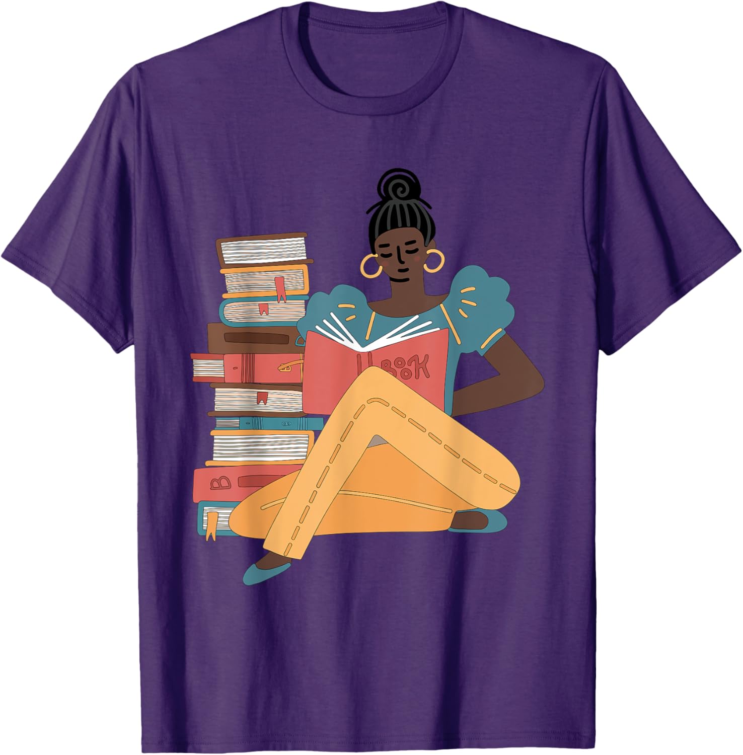 Black Brown Girls Read Books T-Shirt for Bookish Afro American Librarians - 9