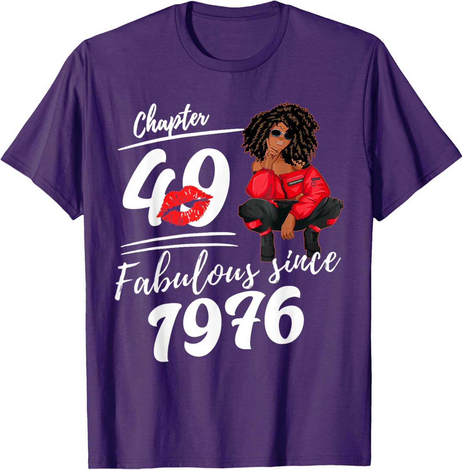 Fabulous Since 1976 49th Birthday Queen T-Shirt for Women Celebrations - 4