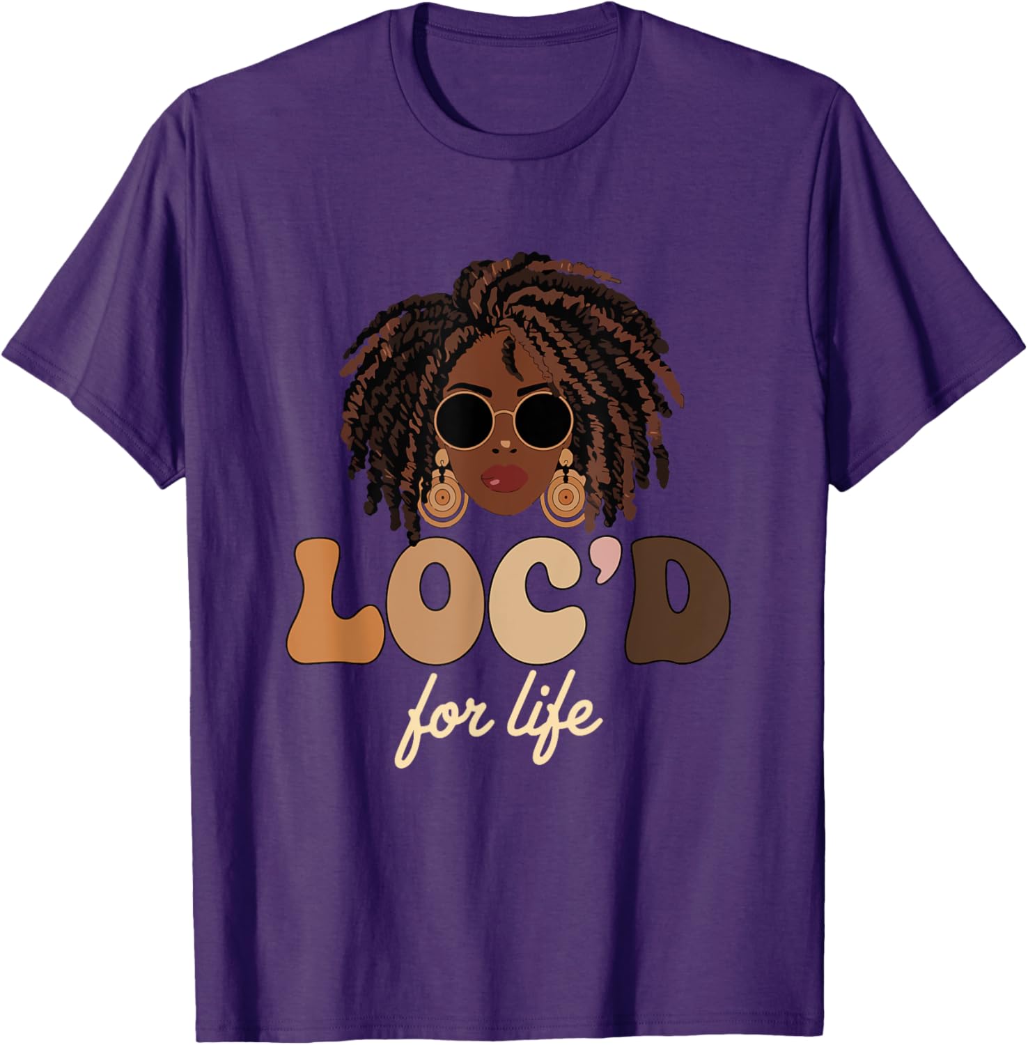 Loc'd For Life Afro Locs Dreadlocks T-Shirt for Melanin Queens - 20