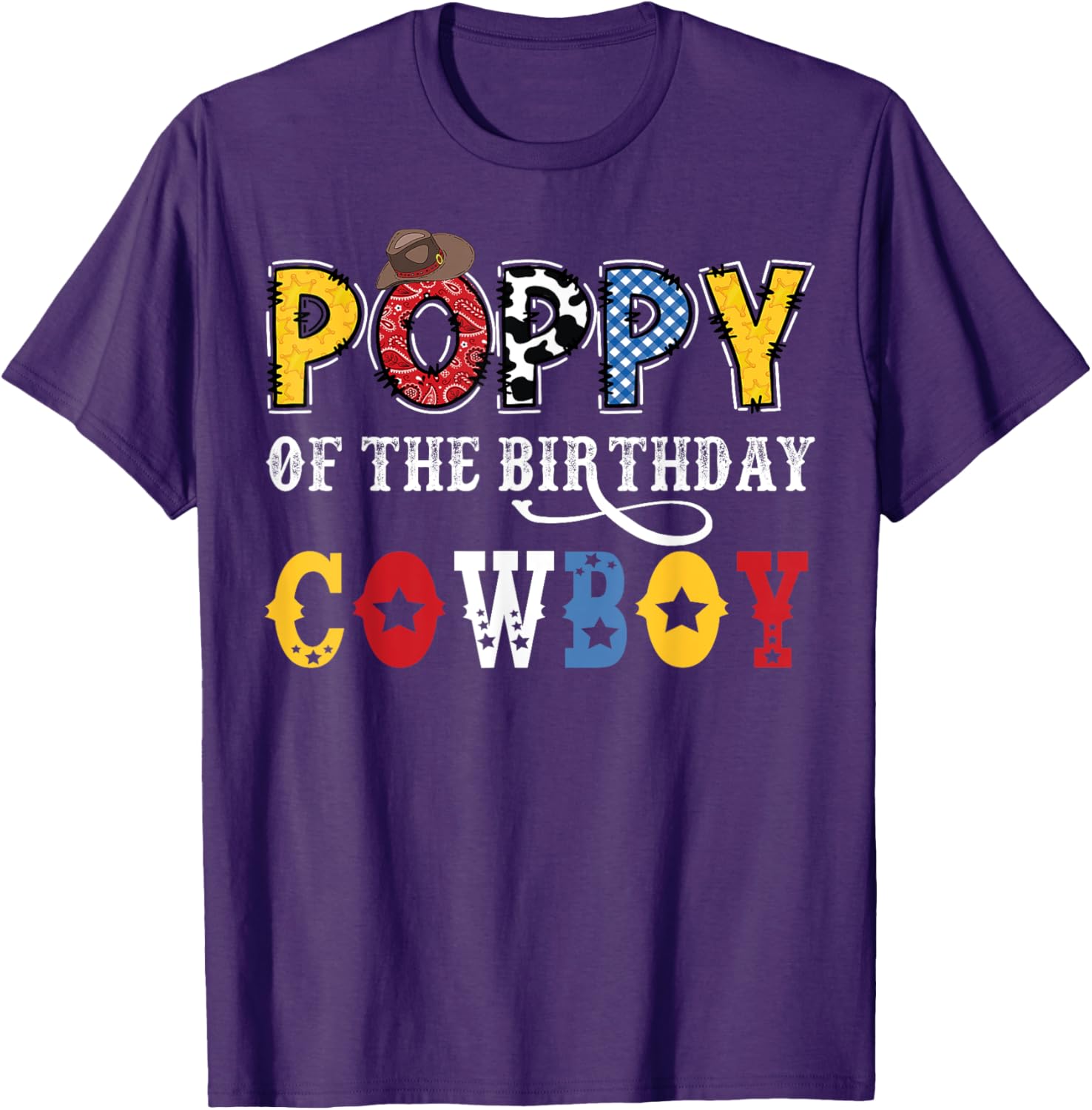 Poppy Birthday Cowboy Western Rodeo T-Shirt for Fun Celebrations - 7