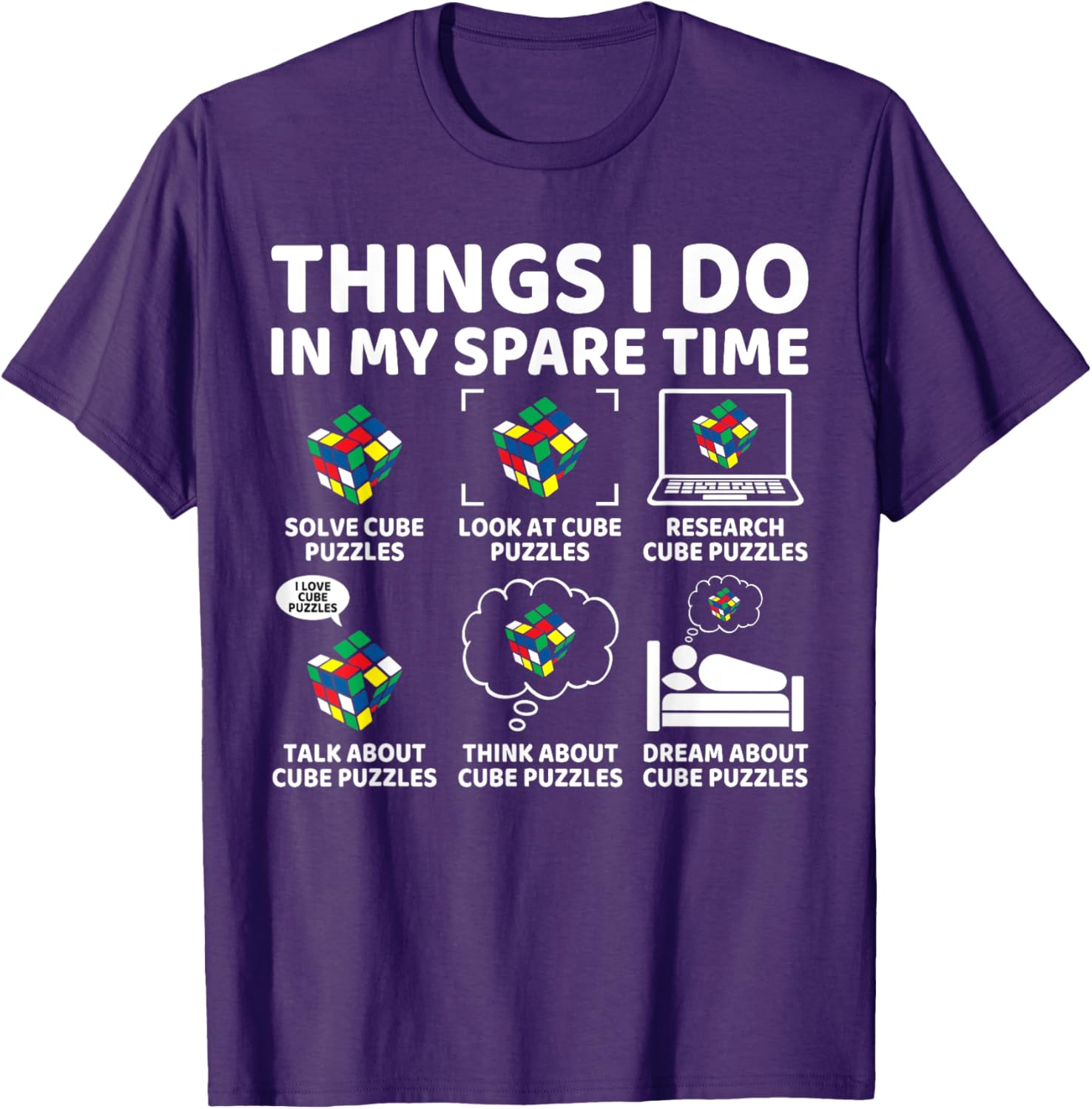 Funny Cube Puzzle Speed Cubing T-Shirt for Puzzle Lovers and Fans - 22