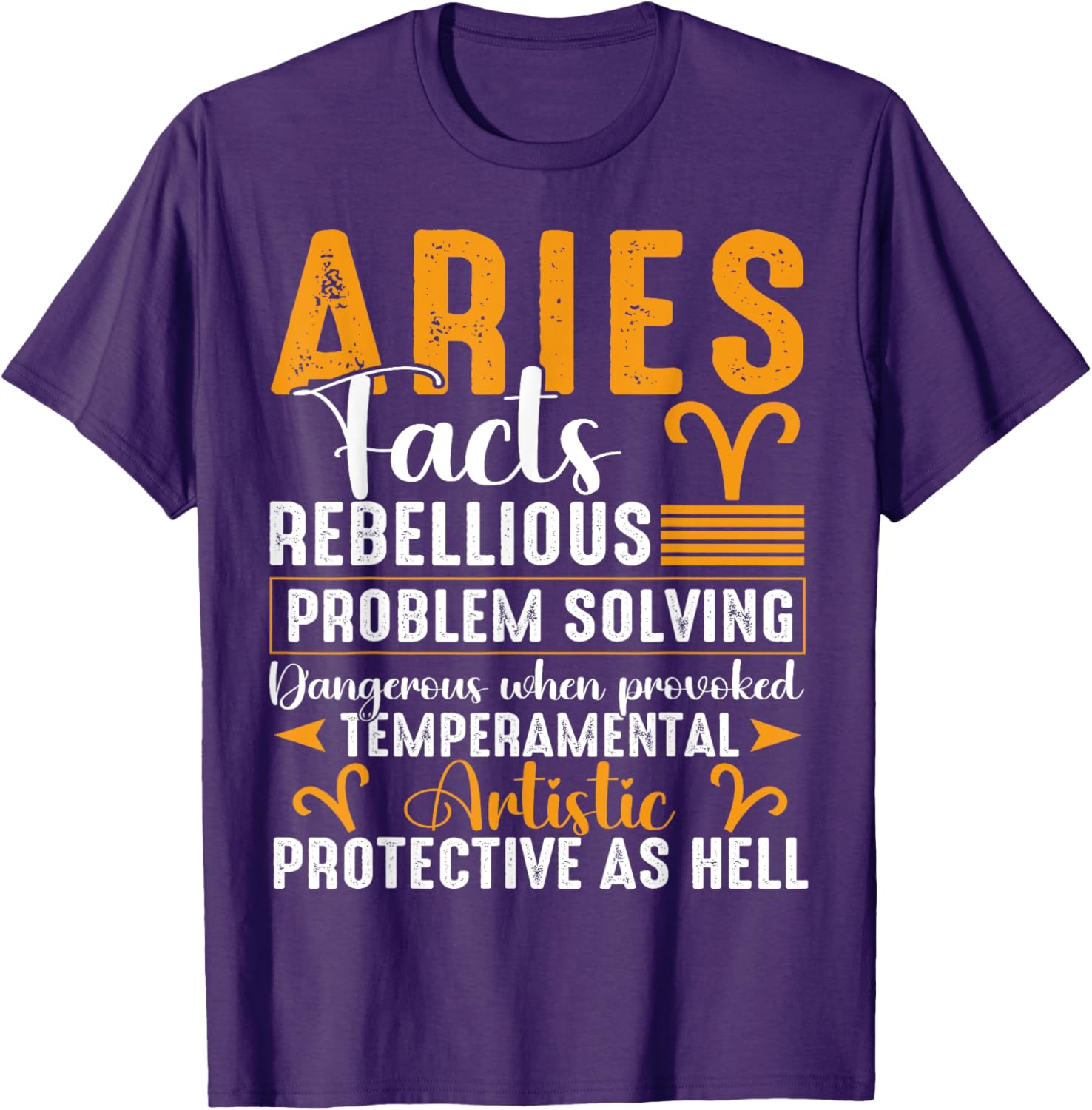 Aries Zodiac Facts T-Shirt for March April Birthdays - Fun Astrology Style - 13