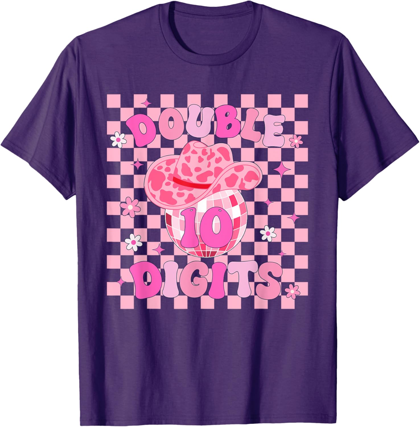 10th Birthday Rodeo Cowgirl T-Shirt for Girls - Fun Double Digits Tees - 6