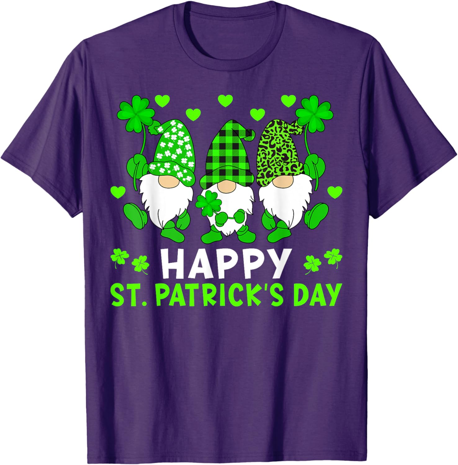 Happy St Patricks Day Gnomes Shamrock T-Shirt for Men Women Kids - 13