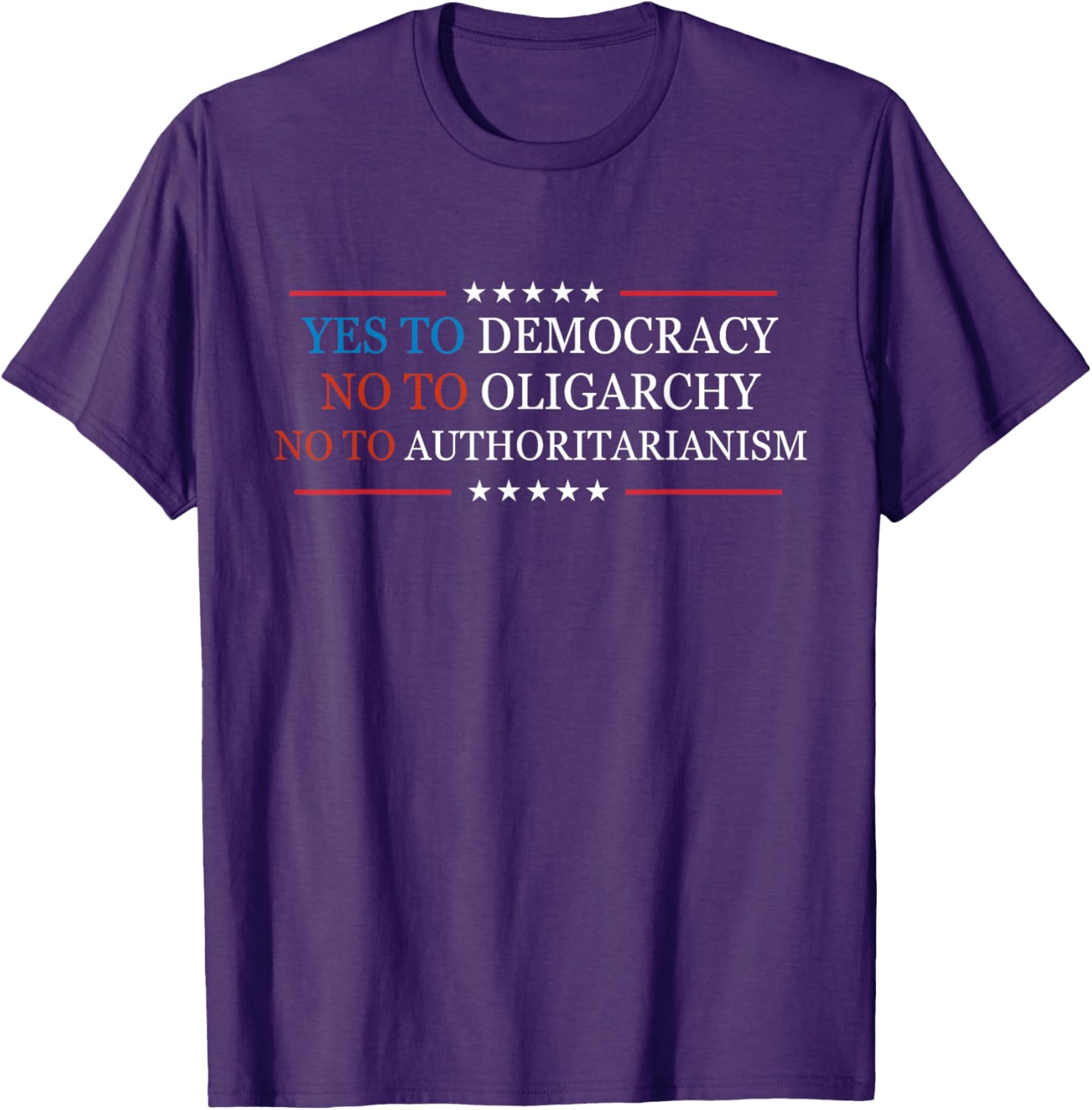 Yes To Democracy No To Oligarchy Bernie Sanders Quote T-Shirt for Activists - 11