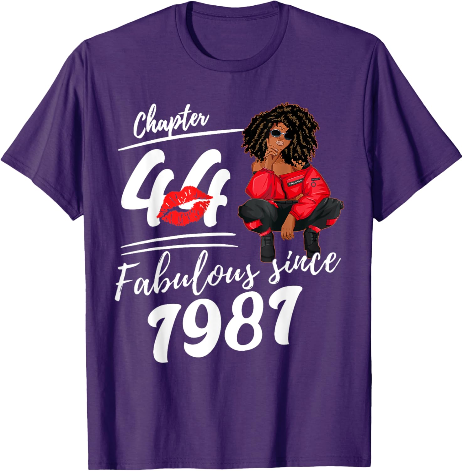 Fabulous Since 1981 Birthday Queen T-Shirt for Women - 44th Birthday Gift - 6