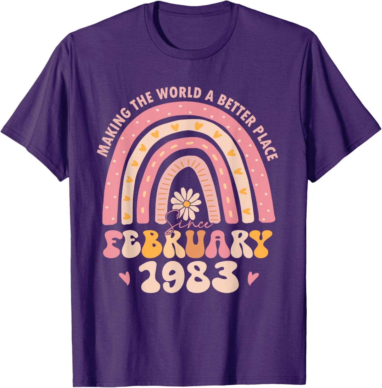 Retro 42nd Birthday T-Shirt for Women - Turning 42 February 1983 Outfit - 19