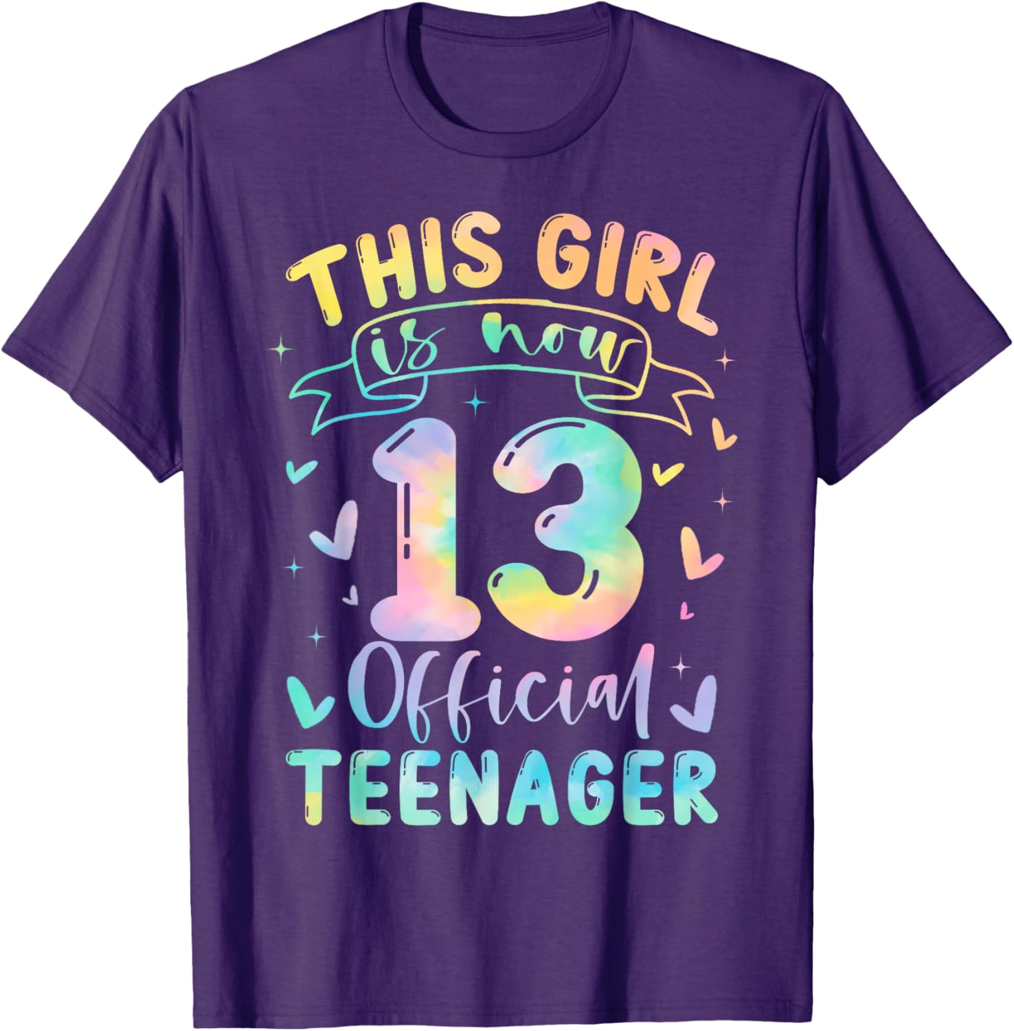 Cute 13th Birthday T-Shirt for Girls Official Teenager Celebration Gift - 7