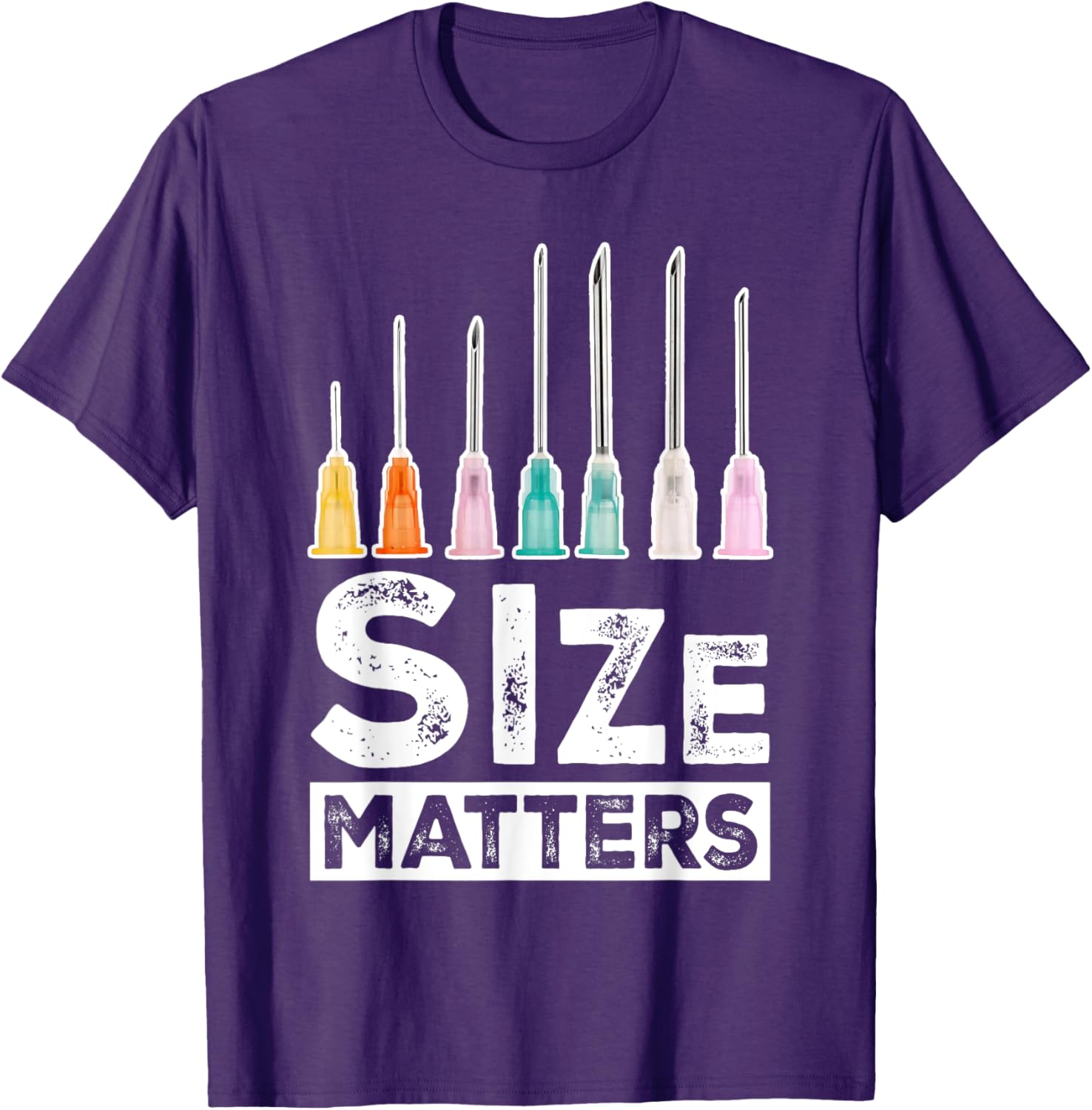 Size Matters Nurse Hypodermic Needle T-Shirt Fun Medical Apparel - 12