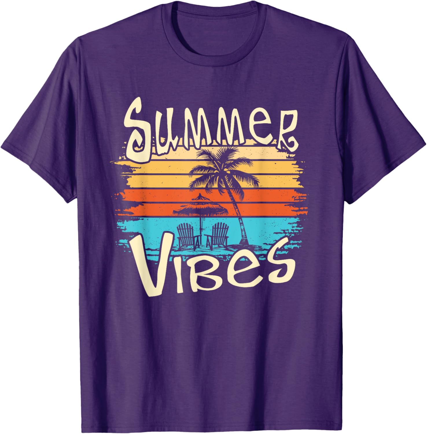 Summer Vibes Retro Palm Tree T-Shirt Perfect for Fun Sunshine Days - 12