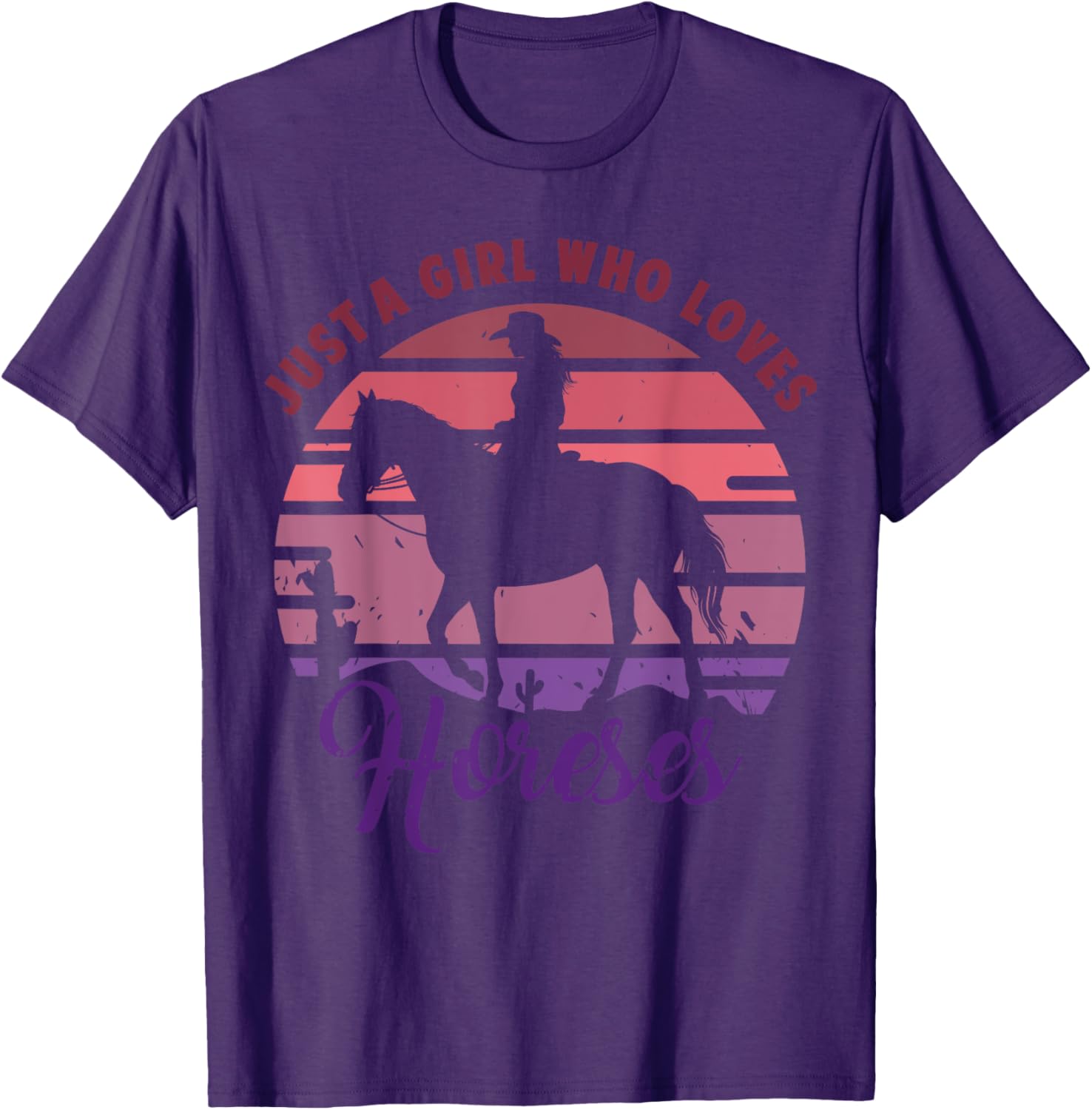 Just A Girl Who Loves Horses T-Shirt for Girls Who Love Horseback Riding - 16