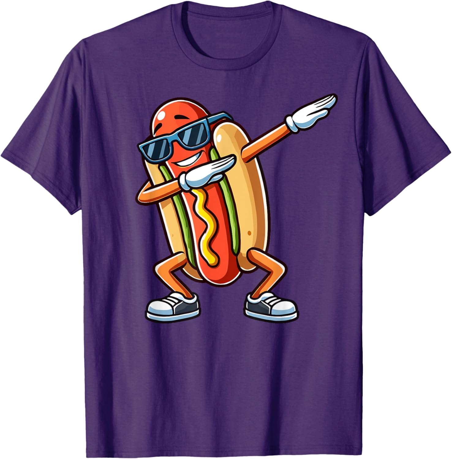 Funny Dabbing Hotdog Sunglasses Kids T-Shirt for Dog and Hotdog Lovers - 15