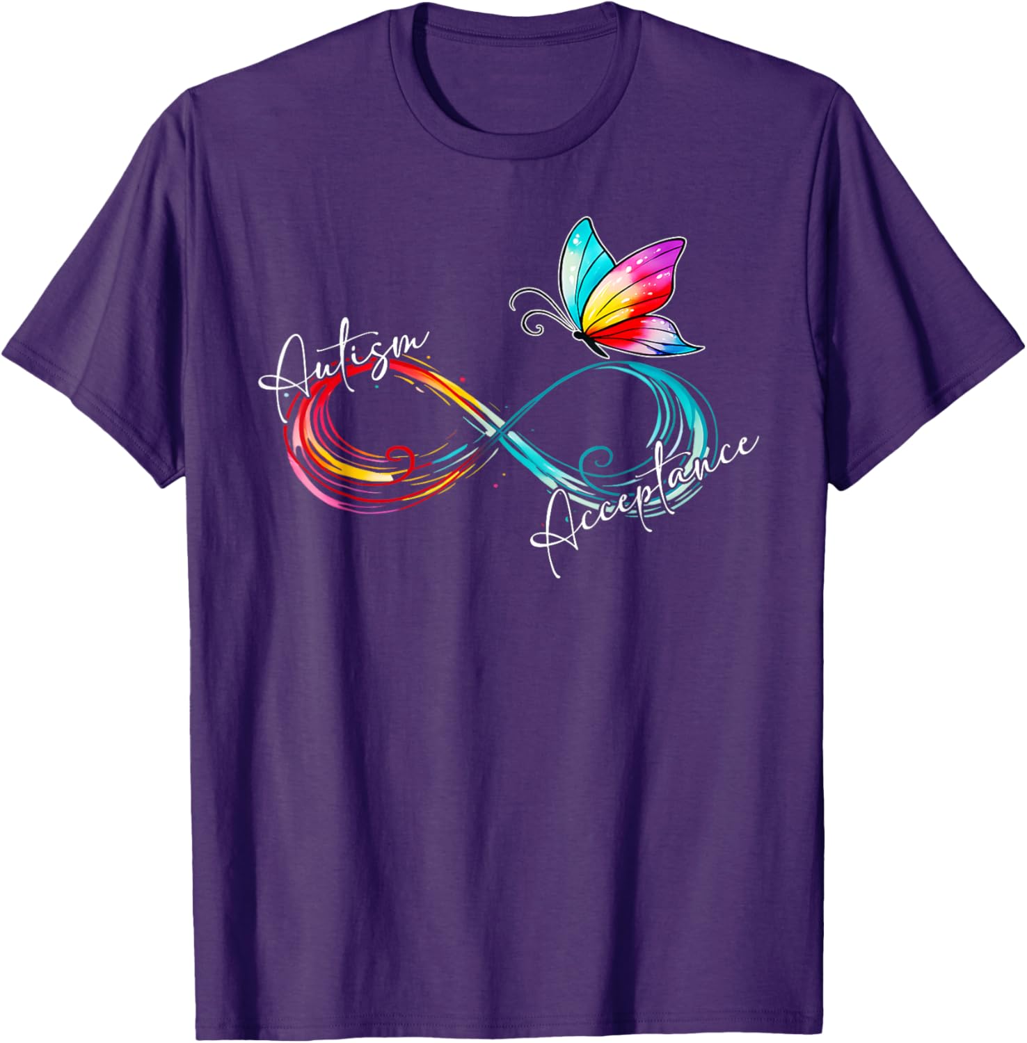 Red Autism Infinity Symbol T-Shirt for Women - Embrace Acceptance and Style - 7