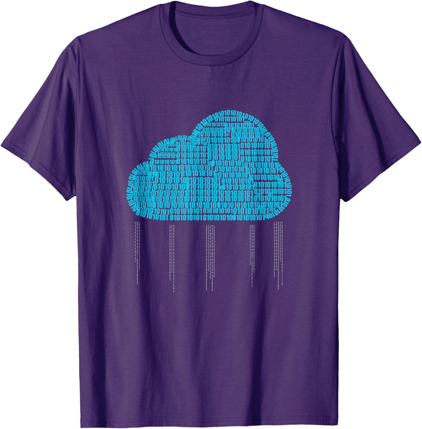 Funny IT Developer T-Shirt for Men and Women - Binary Cloud Coder Design - 10