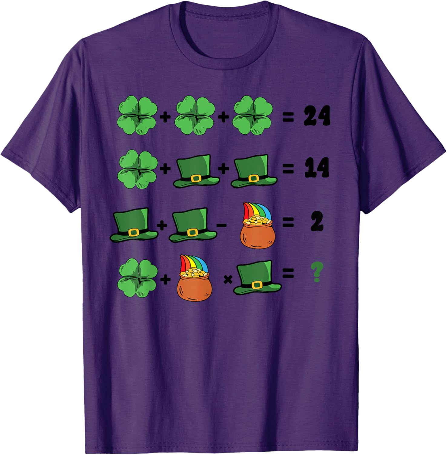 Funny St Patricks Day Shamrock Math Teacher T-Shirt for Irish Celebrations - 15