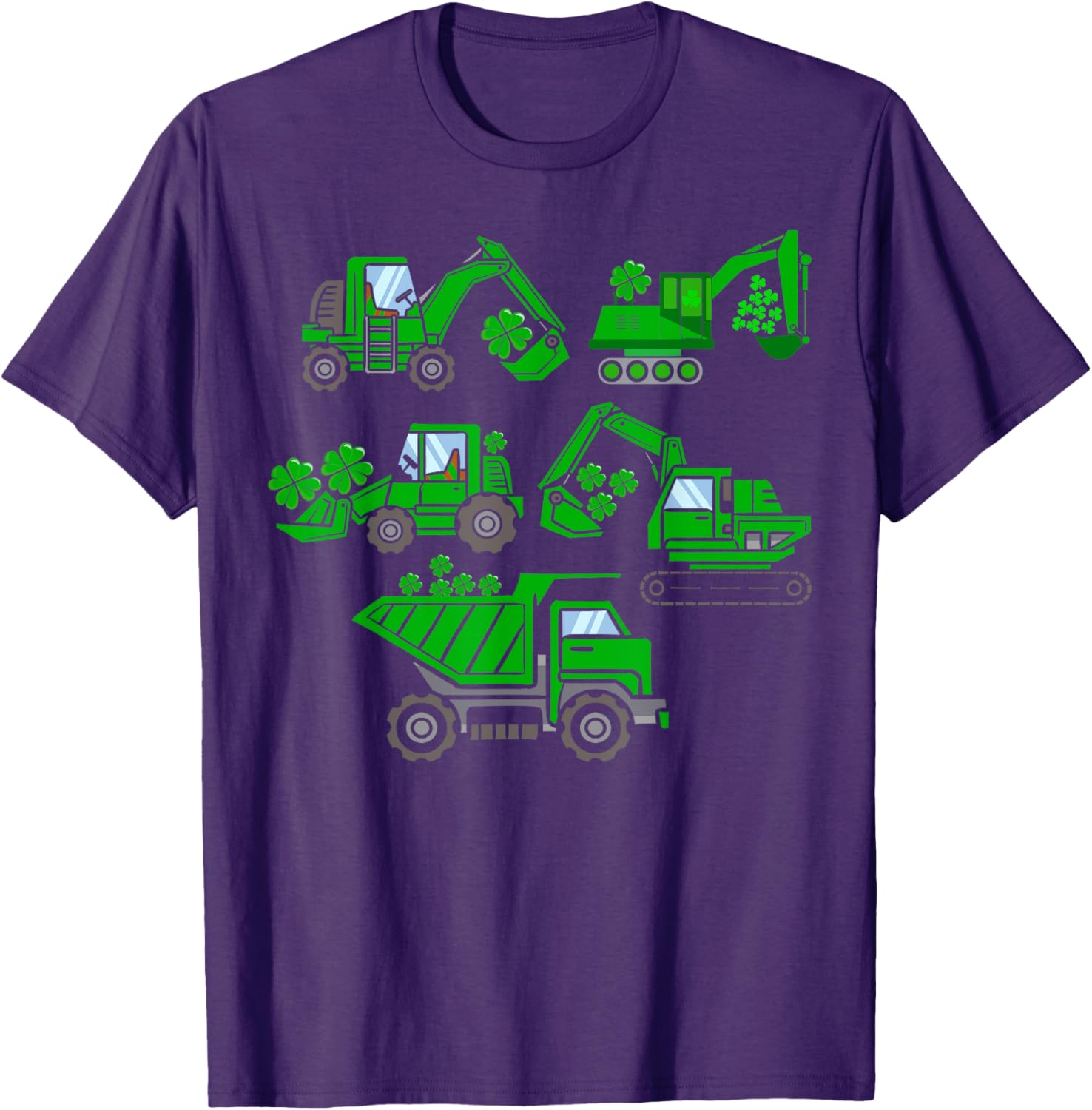 Adorable Kids St Patricks Day Crane Truck Construction T-Shirt for Boys - 6