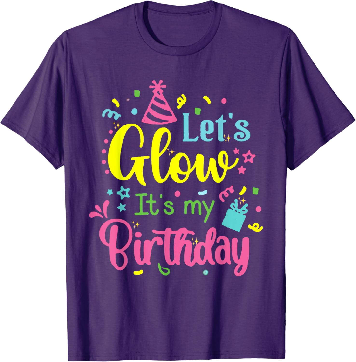 Glow in the Dark 80s Birthday Party Team T-Shirt for Fun Celebrations - 6