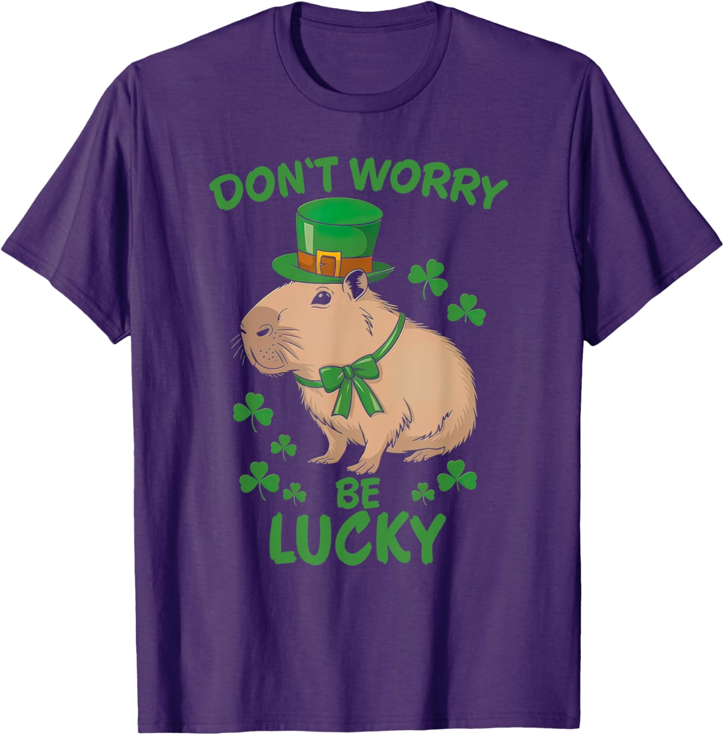 Lucky Capybara St. Patrick's Day T-Shirt Fun Party Apparel for All - 4