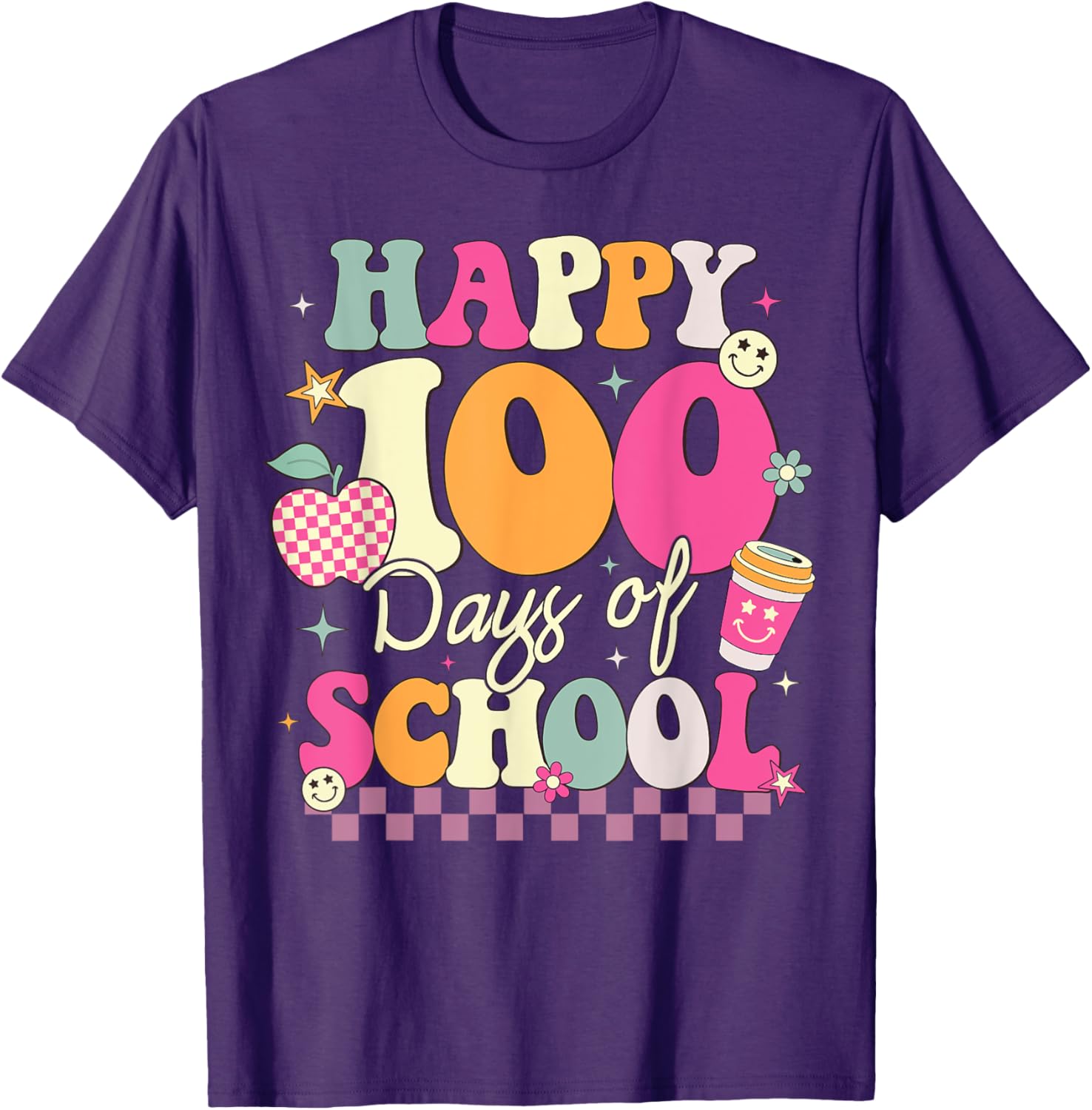Happy 100th Day of School T-Shirt for Girls Fun Celebration Outfit - 12