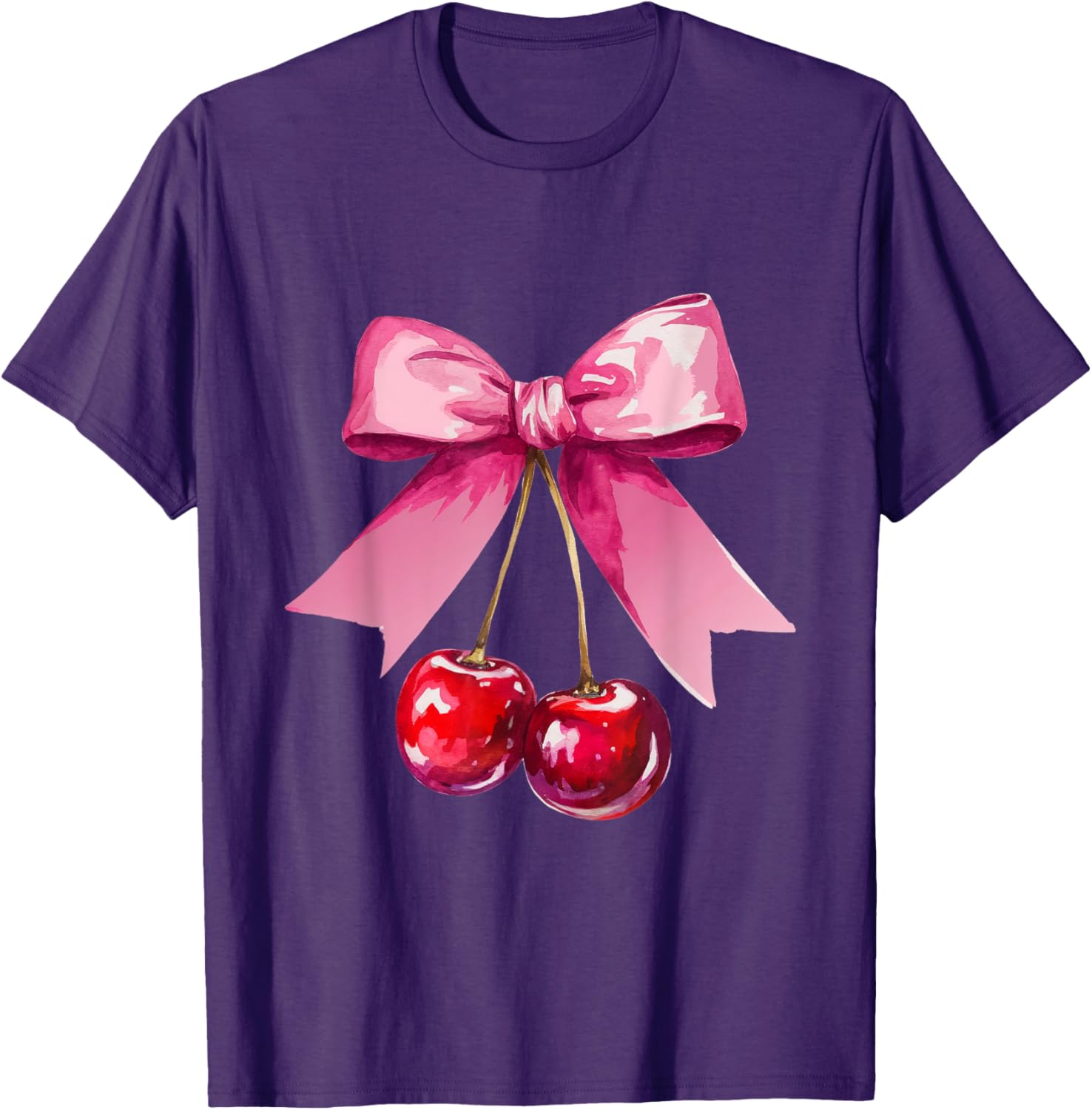 Kawaii Cherry Pink Bow T-Shirt for Cute Valentine's Day Style - 3